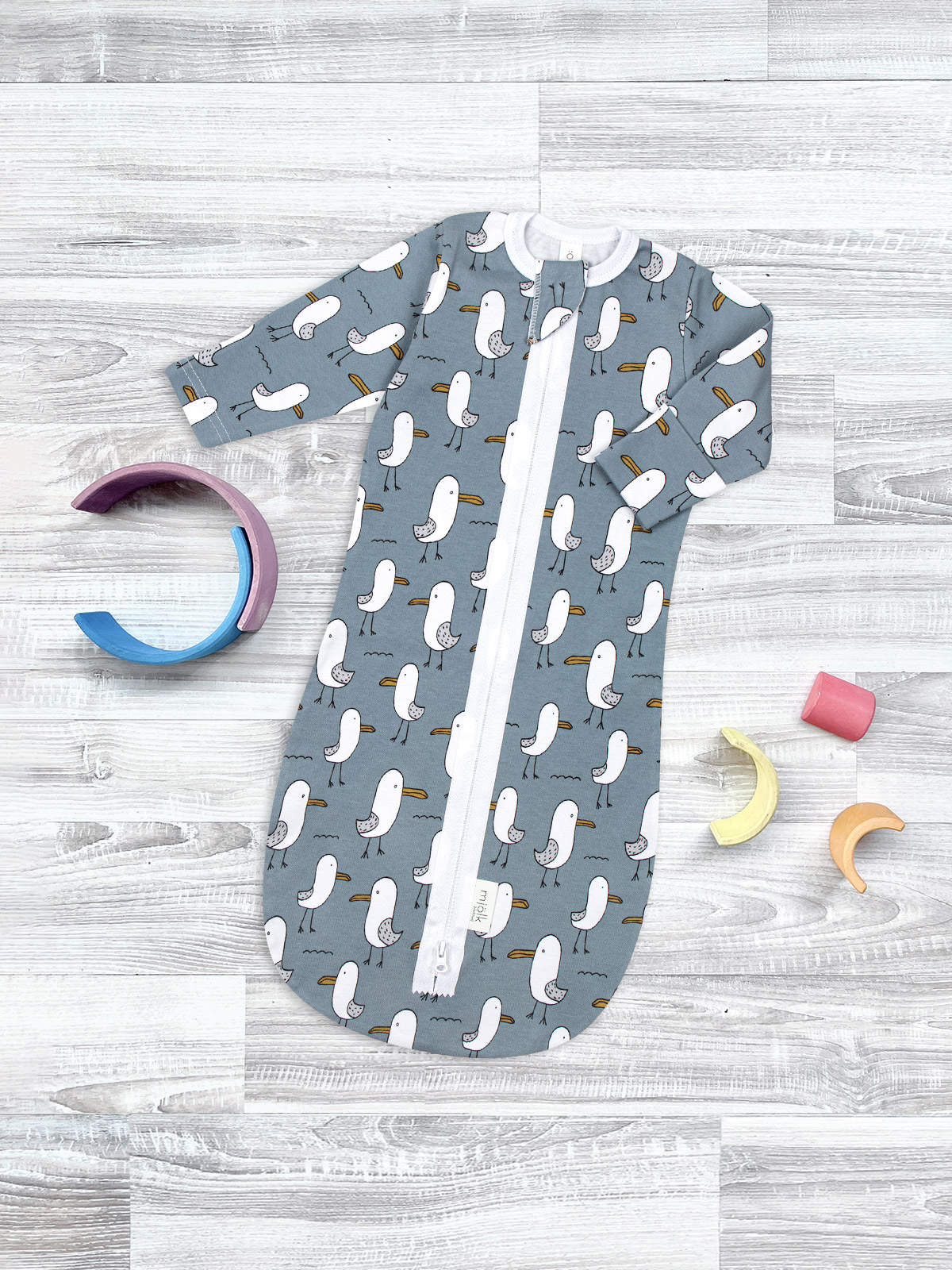 Конверт в коляску Mjolk голубой - фото 2