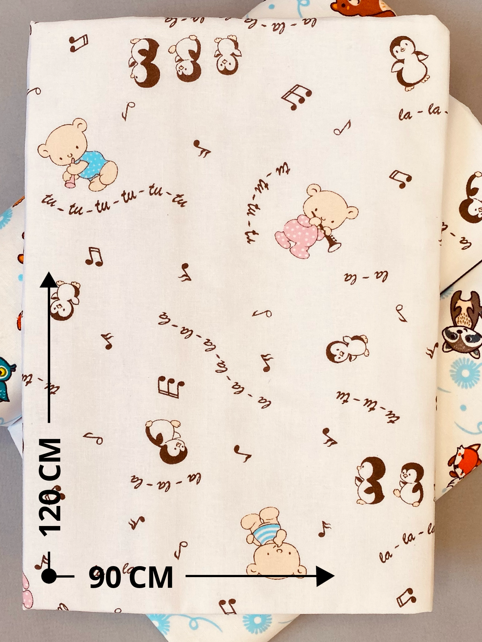 Пелёнка Делоникс Звезды + Белые Нотки ситец 90х120 см 4 шт. - фото 2