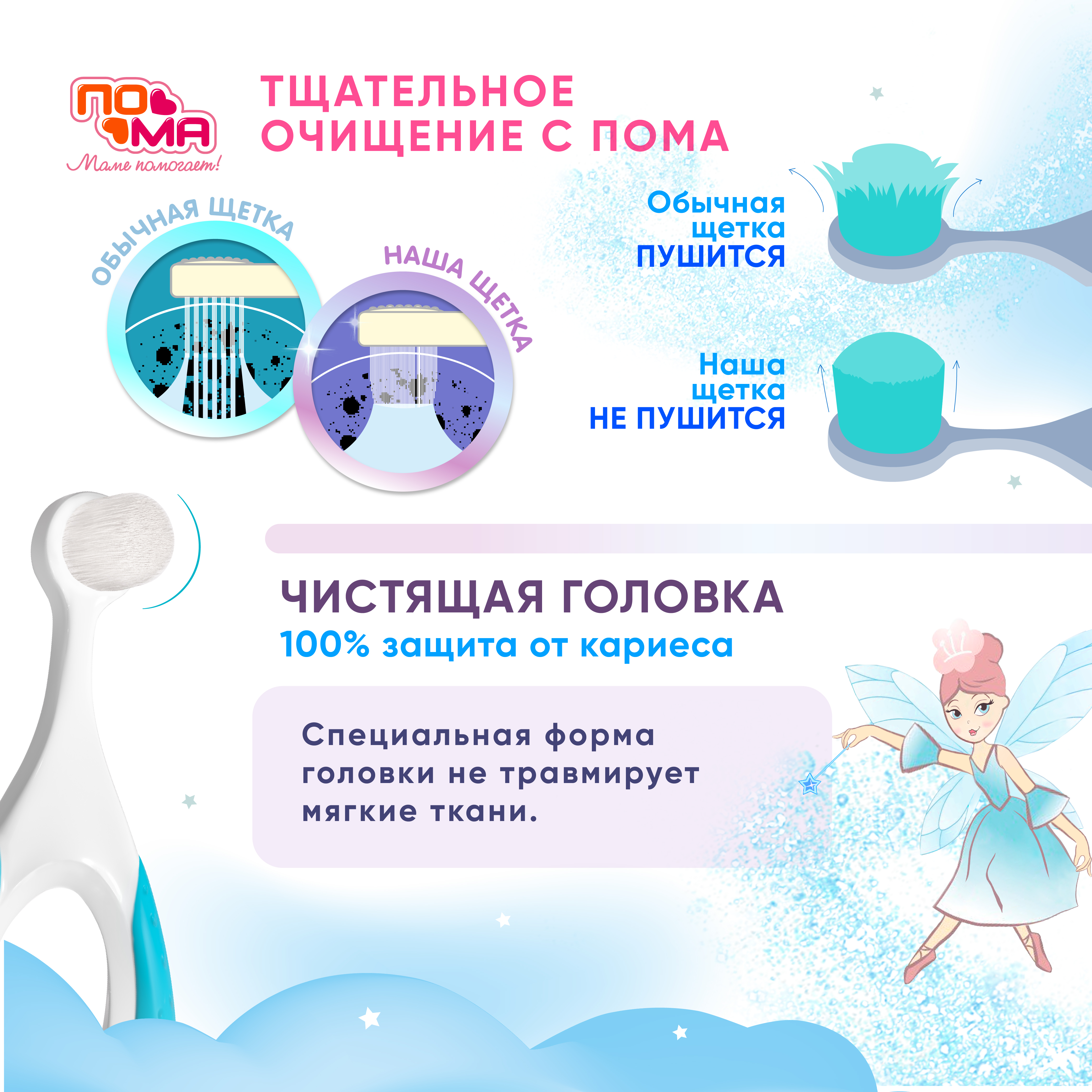 Зубная щетка классическая Пома - фото 2