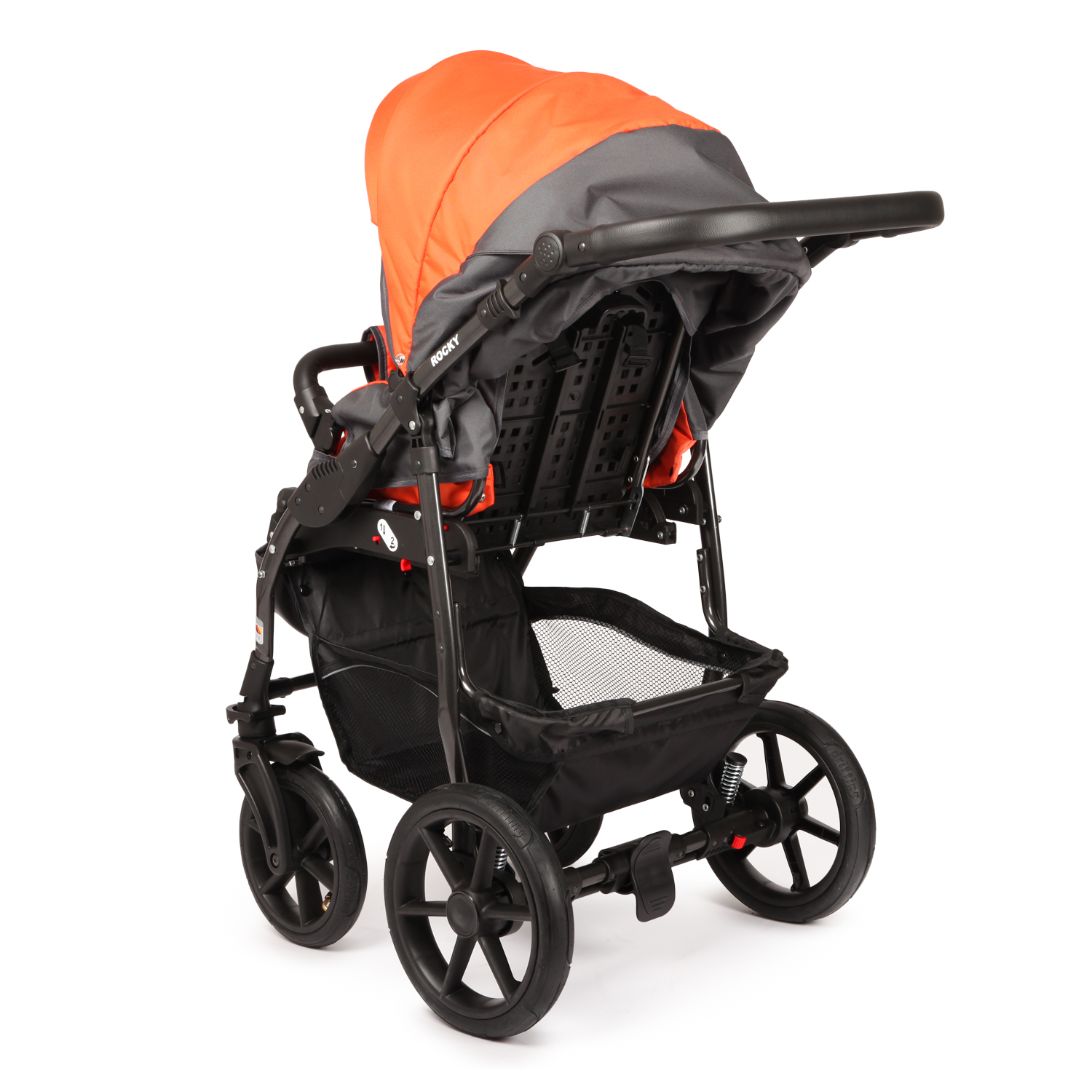 Коляска 2в1 Babyton Rocky Grey-Orange - фото 9