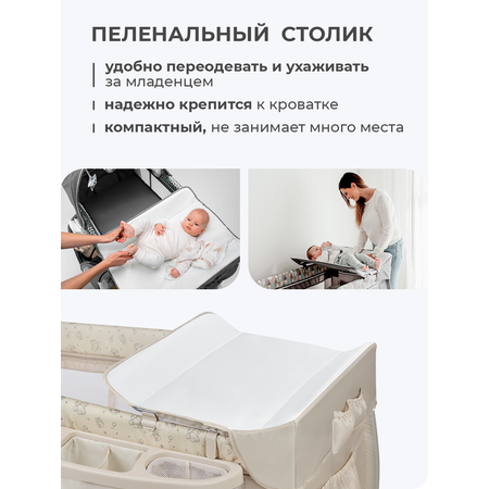 Кровать манеж Lionelo Sven Plus Beige Latte