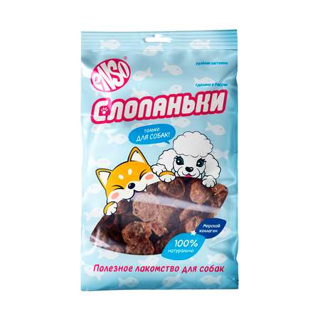 Лакомство для собак ENSO Слопаньки чипсы из лосося кальцинированные размер S 40г