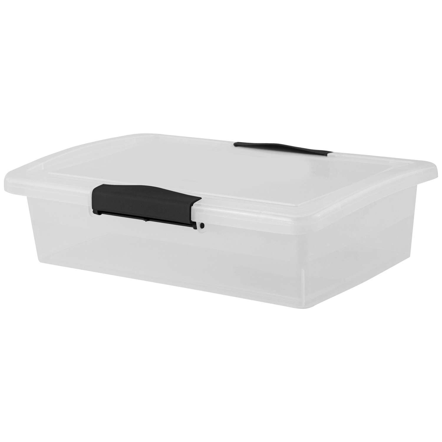 Ящик для хранения Keeplex mini пластиковый с защелками 1.9л прозрачный кристалл - фото 5