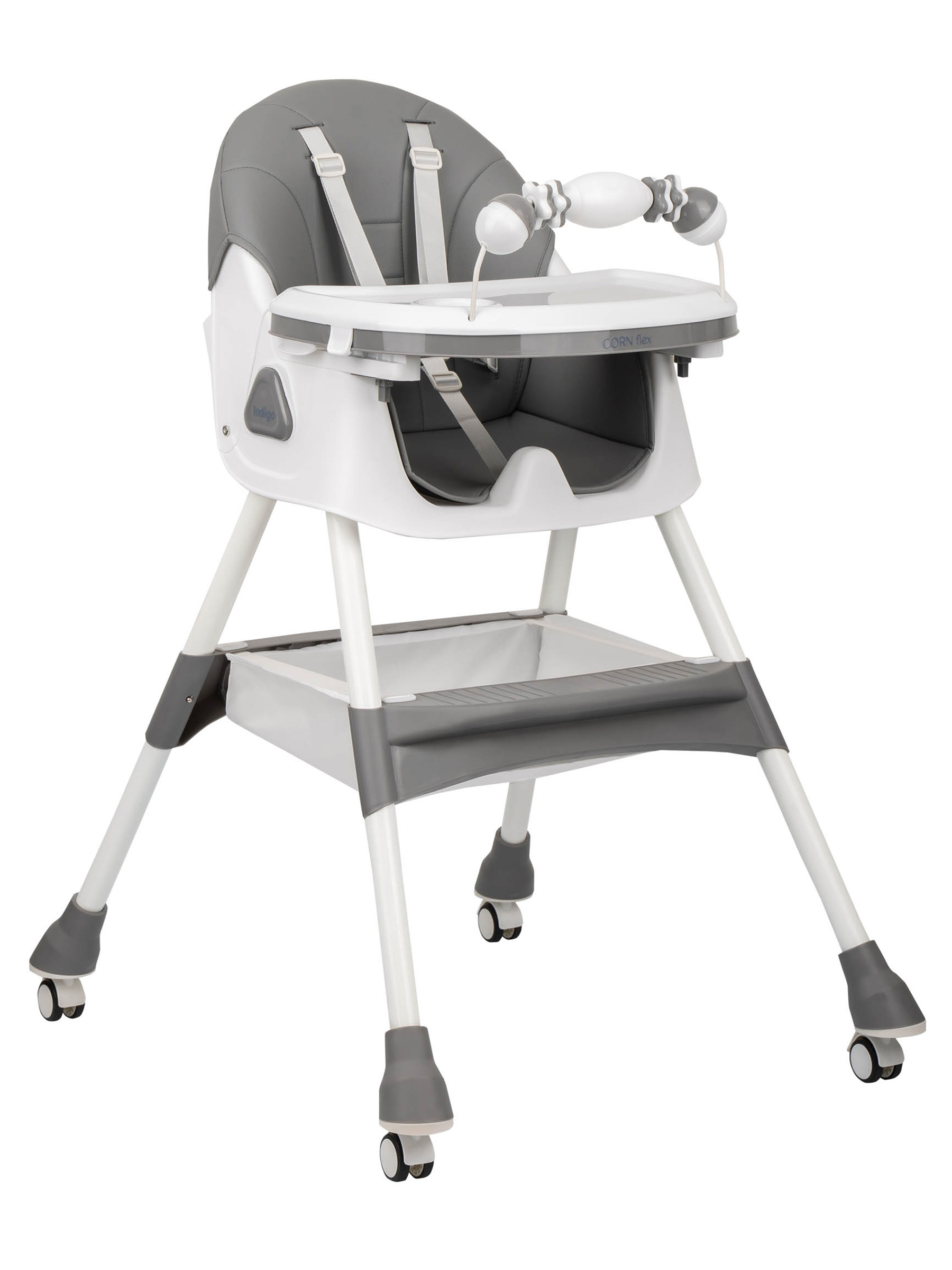 Стульчик для кормления Indigo Corn Flex темно-серый - фото 1