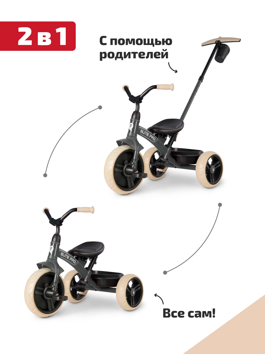 Трехколесный велосипед QPLAY 10 дюймов - фото 2