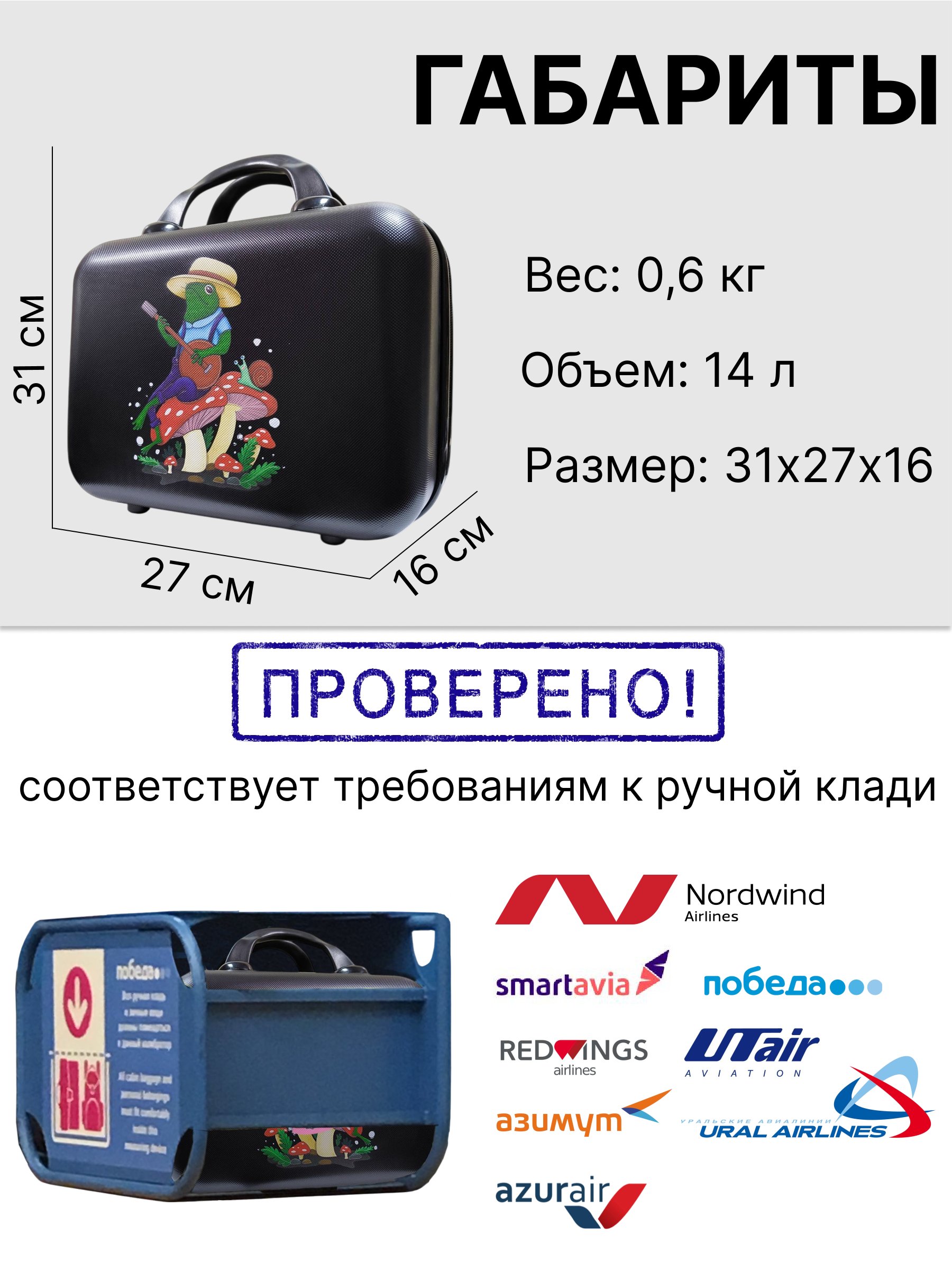 Чемодан LATS Лягушки - фото 3