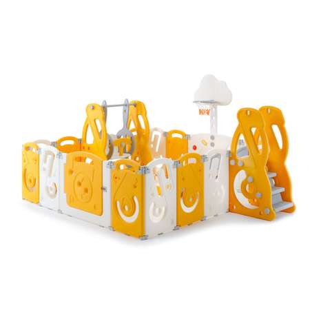 Большой детский игровой манеж UNIX Kids Supreme Music 200x200 Yellow