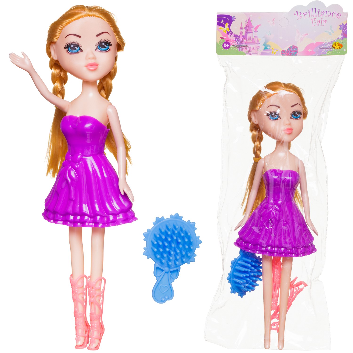 Кукла модельная Abtoys Brilliance Fair PT-01834/ярко-сиреневое - фото 2