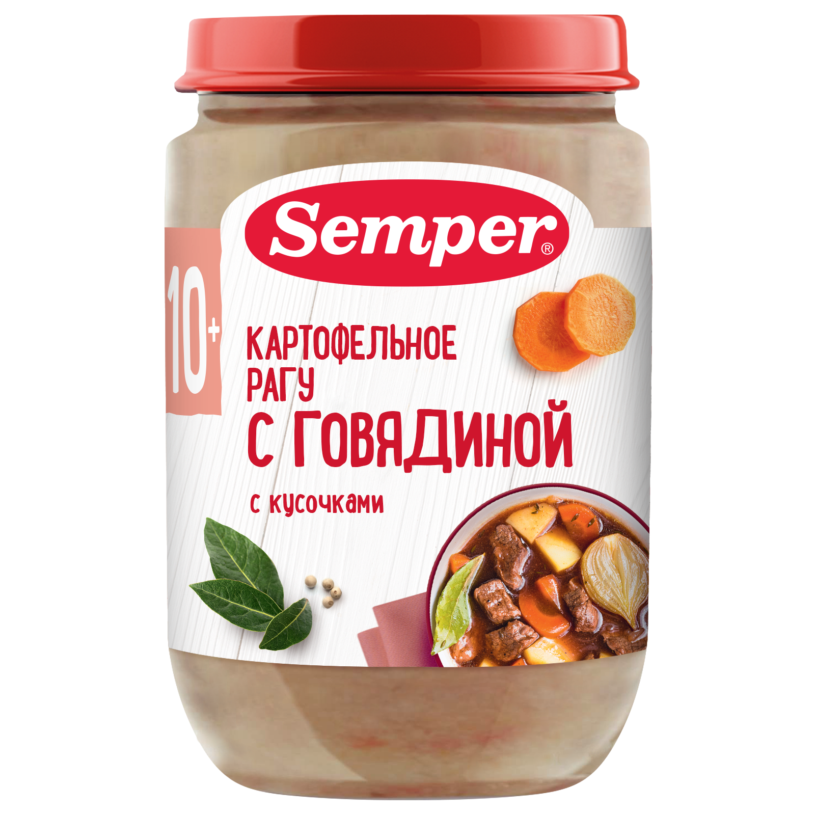 Пюре Semper Рагу картофель-говядина с 10 мес 190 г - фото 1
