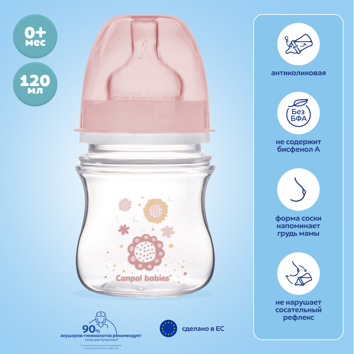 Бутылочка Canpol Babies 120 мл - фото 1