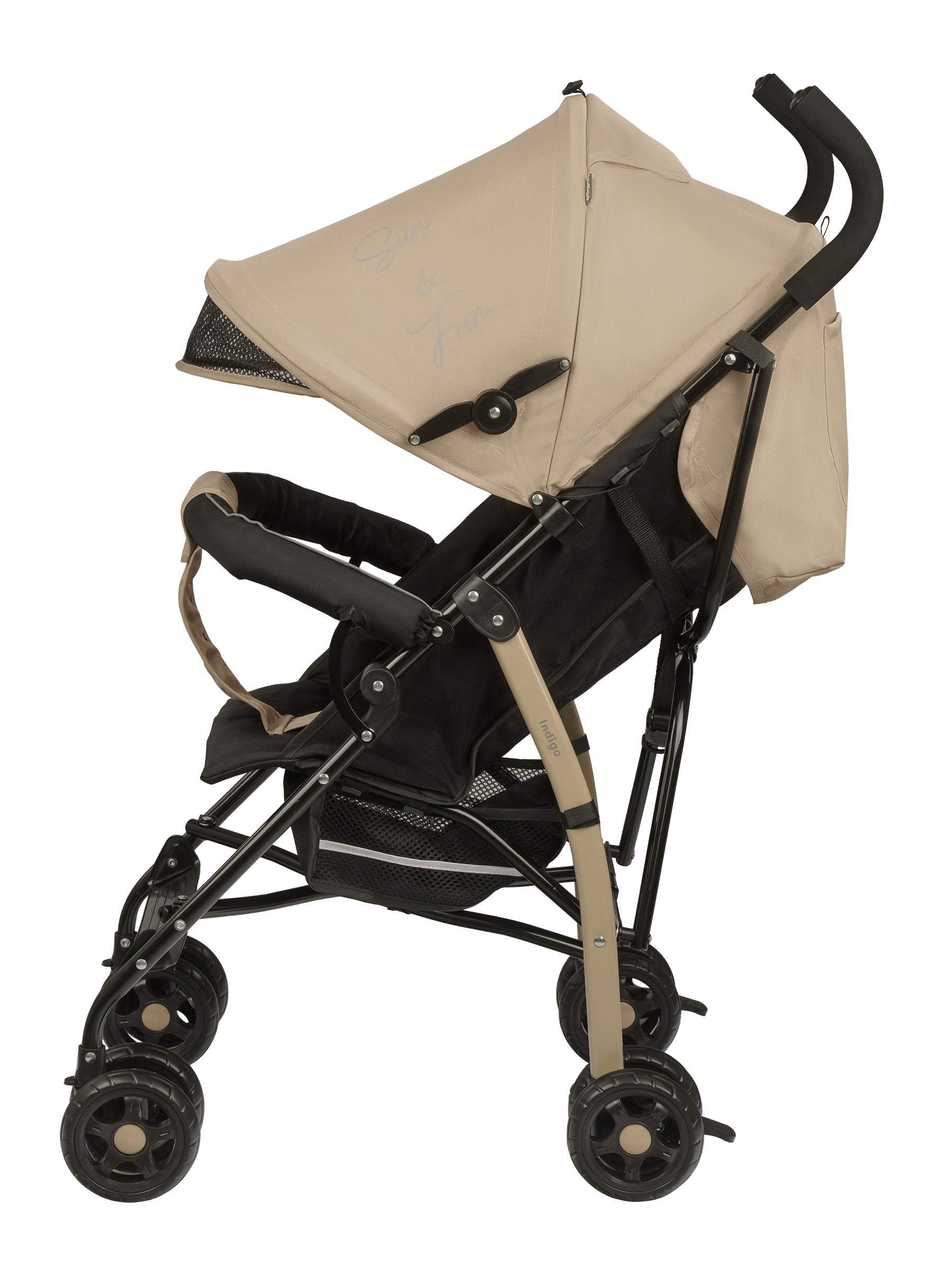 Коляска прогулочная Indigo Bono бежевый - фото 10