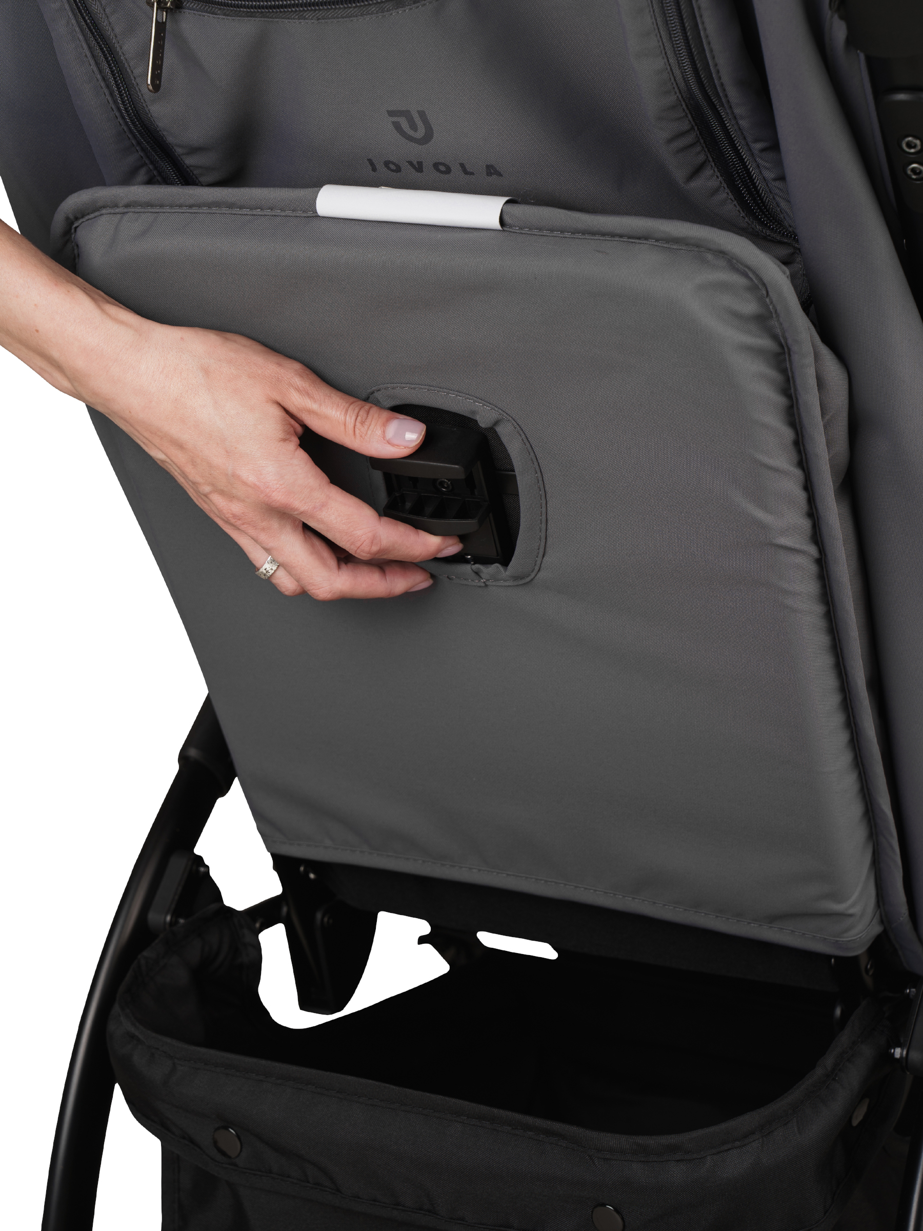 Коляска прогулочная JOVOLA Selena SL, всесезонная серый - фото 40