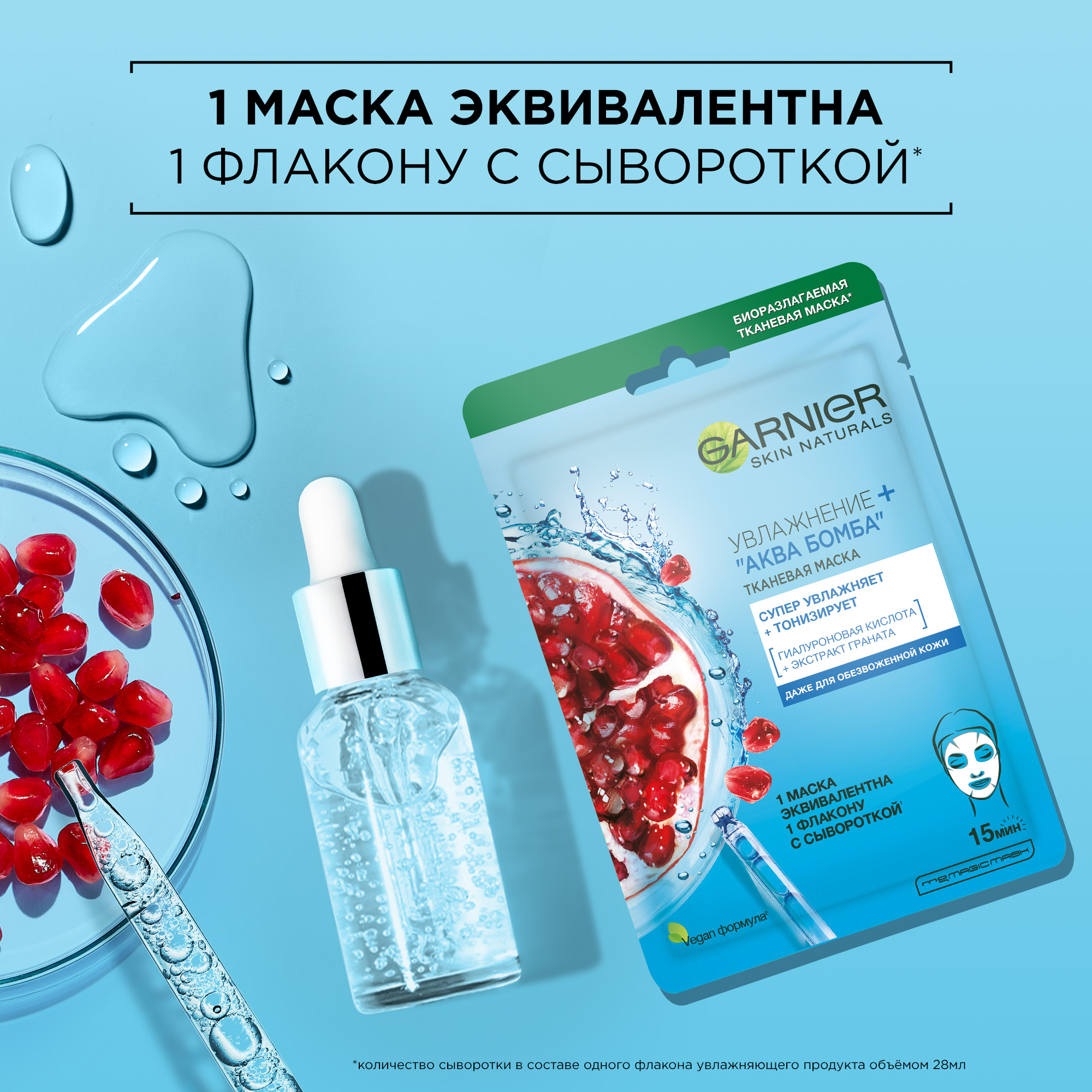 Маска тканевая GARNIER Аква бомба - фото 7