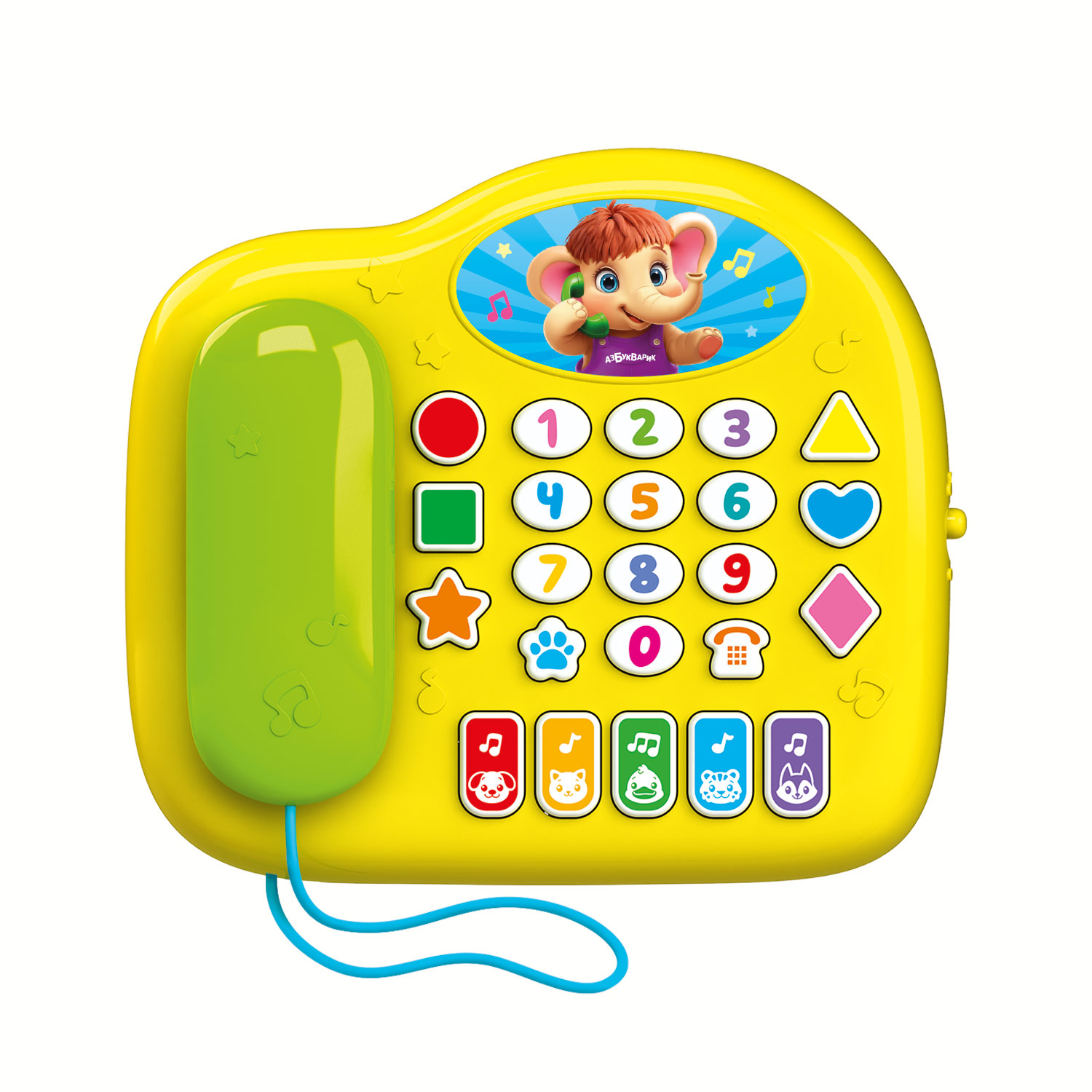 Игрушка Азбукварик телефон Привет Мамонтенок - фото 1