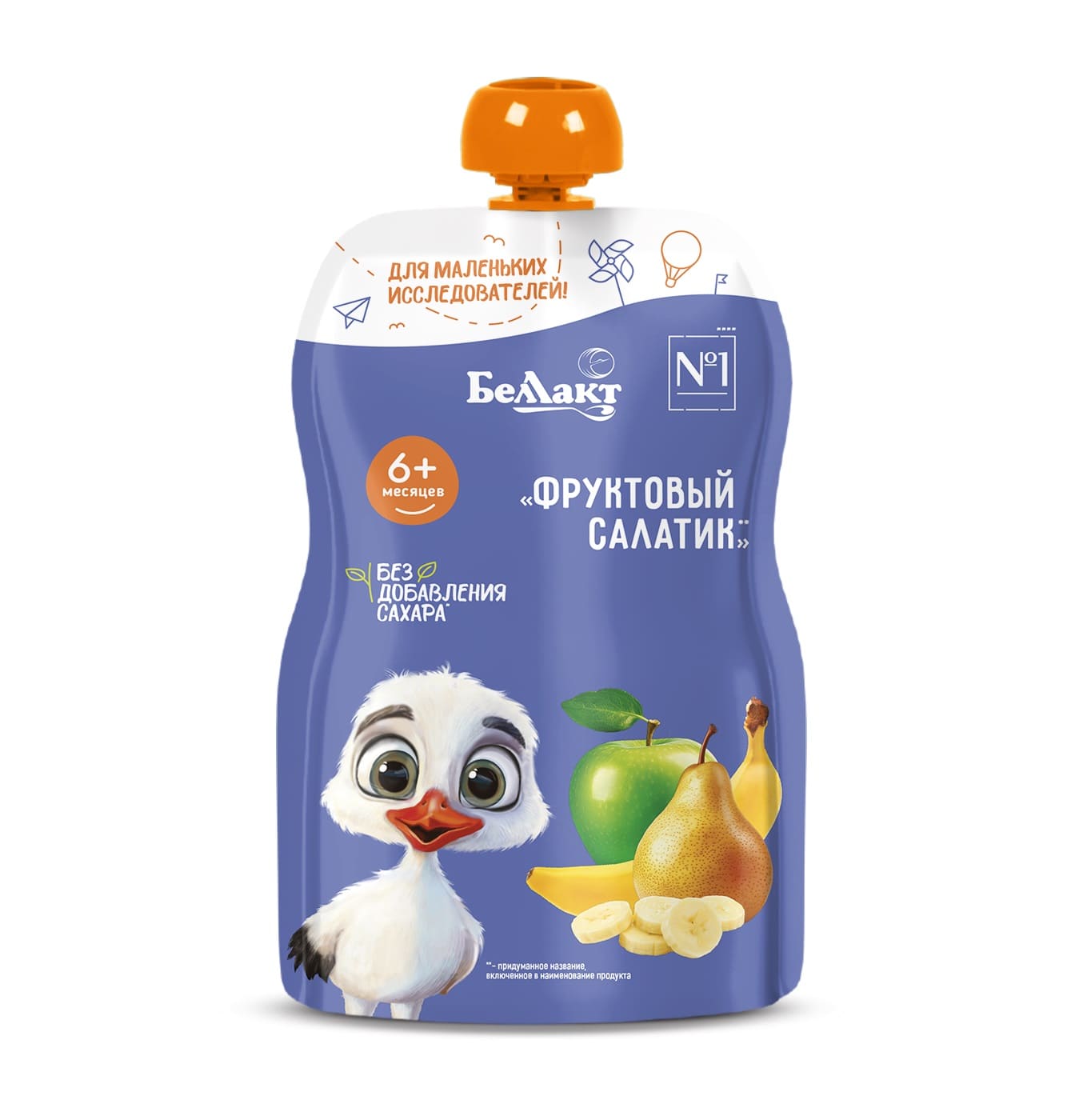 Пюре Беллакт Фруктовый салатик с 6 мес 90 г - фото 1