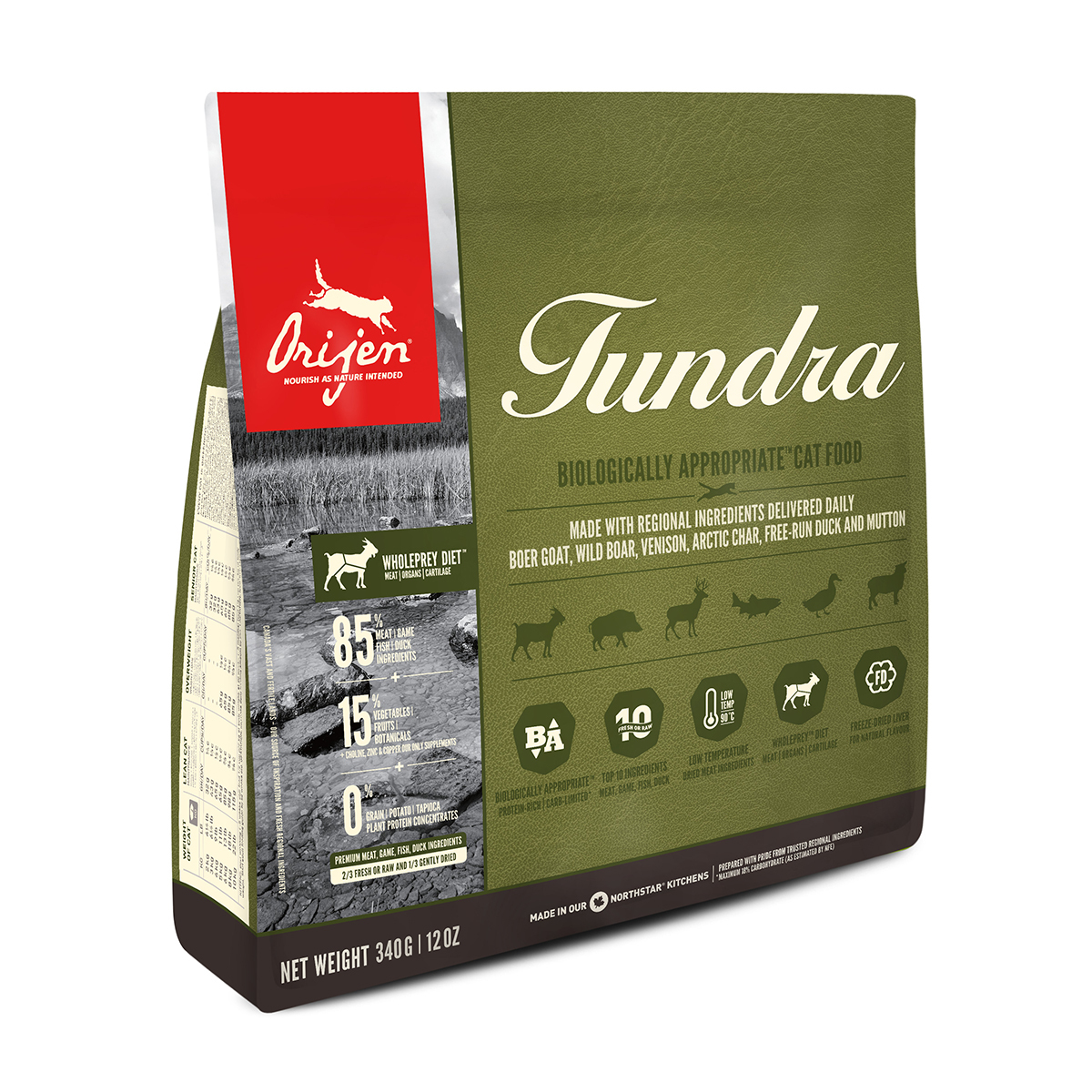 Корм сухой для кошек ORIJEN Tundra 340г беззерновой с цыпленком - фото 1