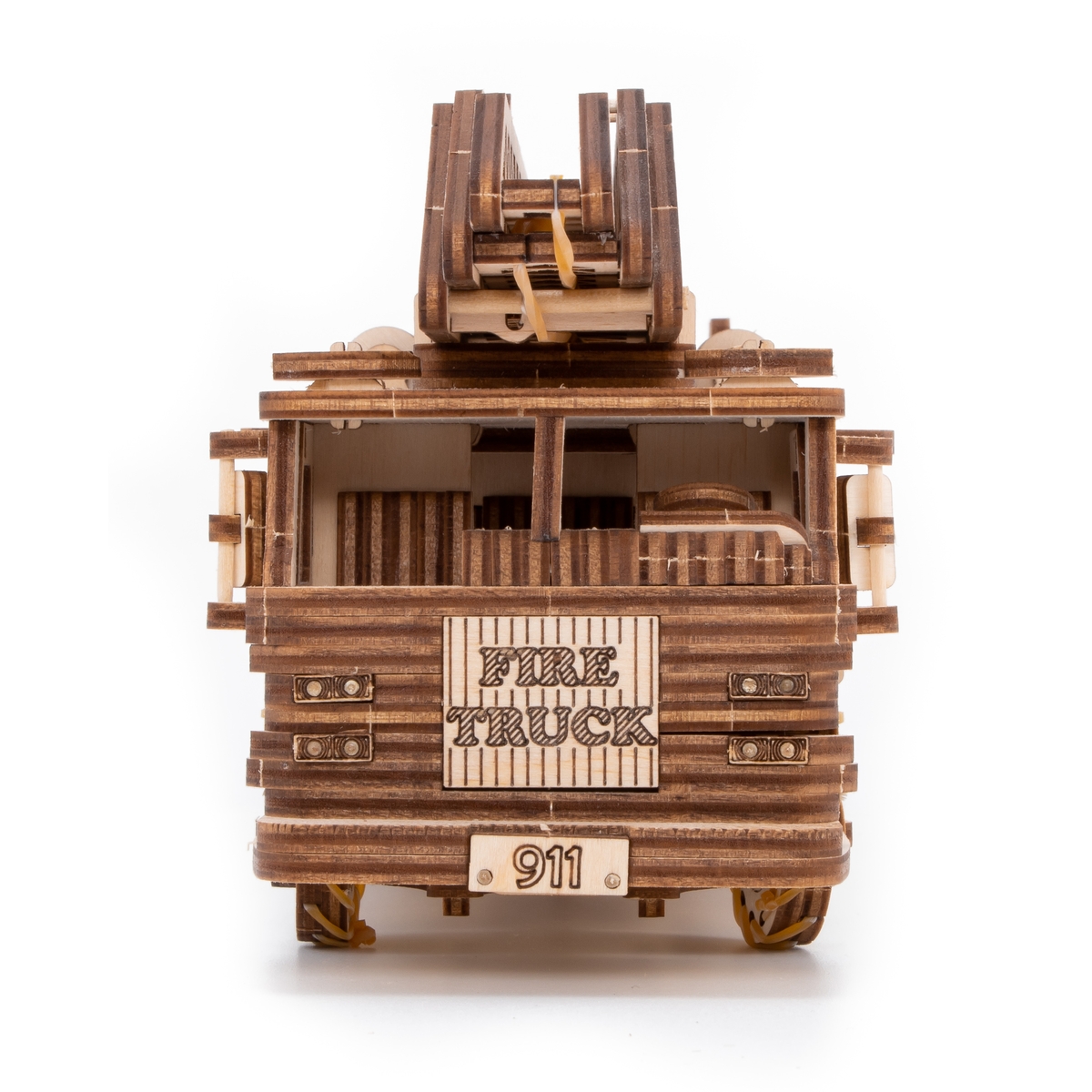 Конструктор Eco Wood Art Пожарная машина деревянный 439 дет. - фото 18