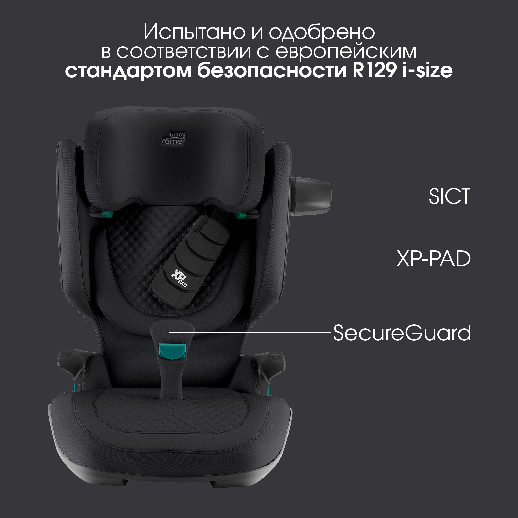 Автокресло Britax Roemer KIDFIX PRO i-SIZE LUX Isofix 2/3 (15-36 кг) черный - фото 5