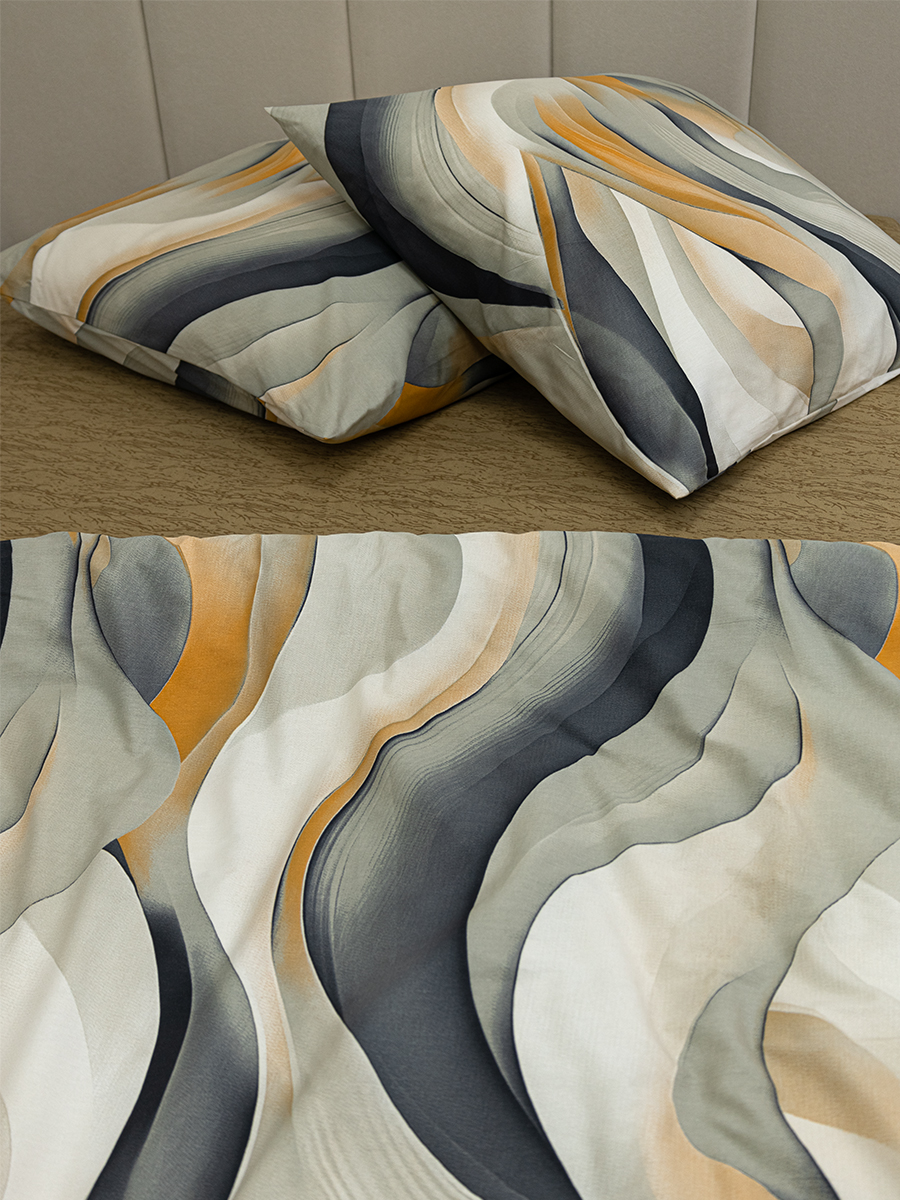 Комплект постельного белья для SNOFF сатин Брайн полутораспальный 4 предм. - фото 5