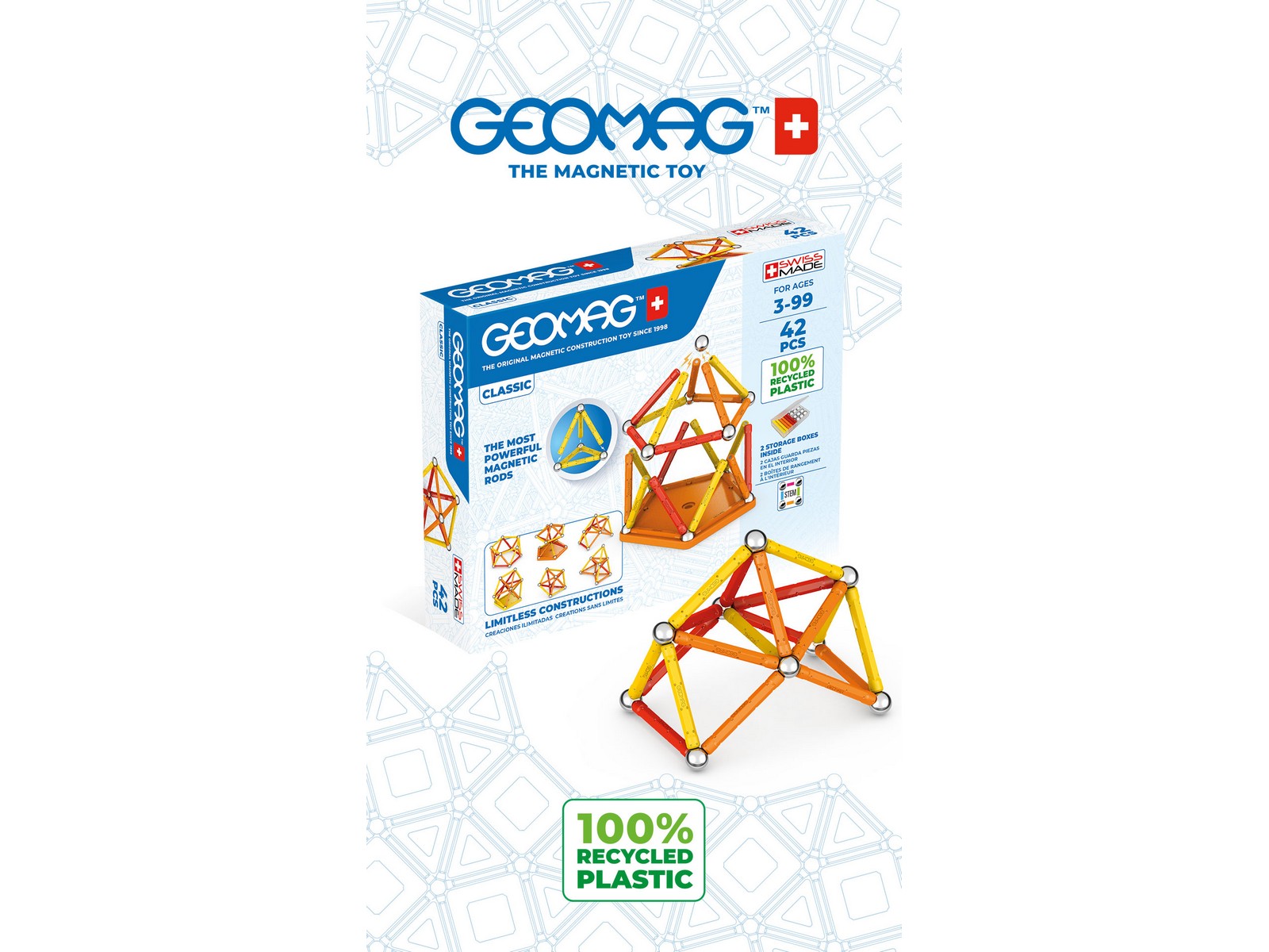 Конструктор Geomag магнитный 42 дет. - фото 5