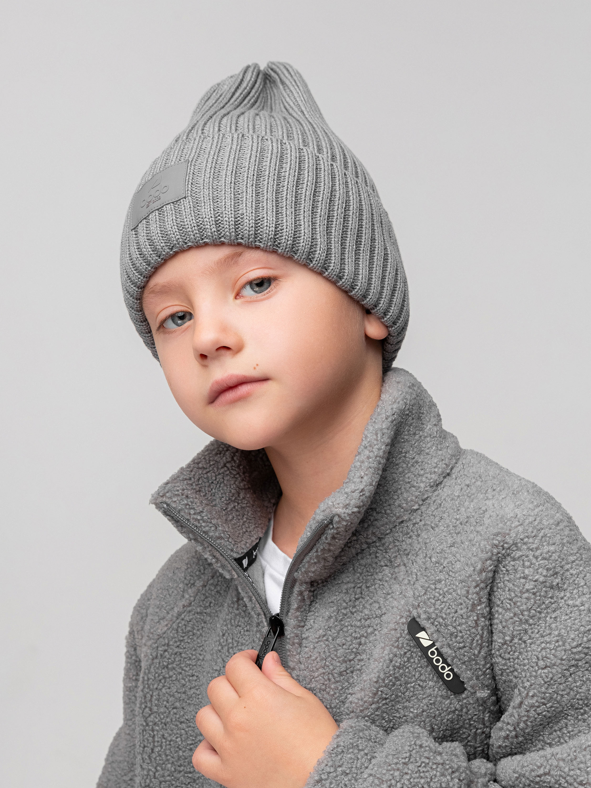 Шапка Bodo 10-363MU_серый меланж - фото 4