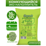 Наполнитель Барсик 30 л комкующийся, растительный