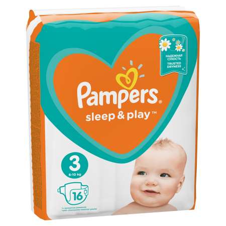 Подгузники Pampers Sleep and Play 3 (6-10 кг) 16 шт.