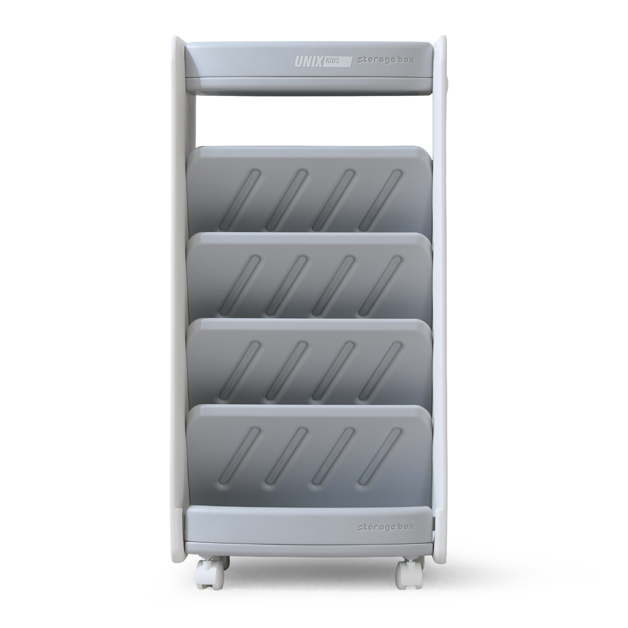 Стеллаж для книг UNIX Kids Storagebox 5 levels Grey - фото 25
