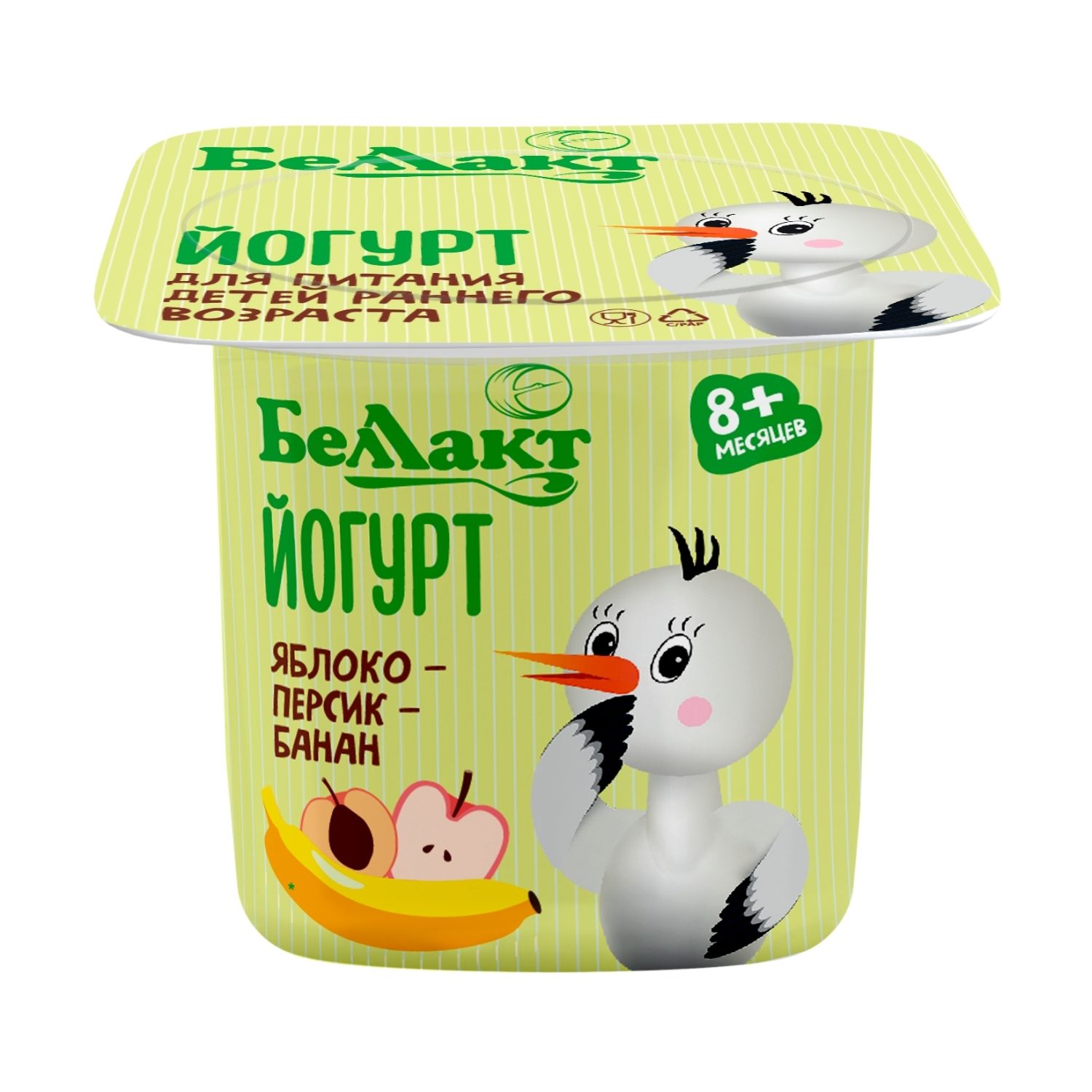 Йогурт Беллакт яблоко-персик-банан 100 г с 8месяцев - фото 2