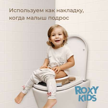 Горшок дорожный ROXY-KIDS складной с многоразовой вкладкой