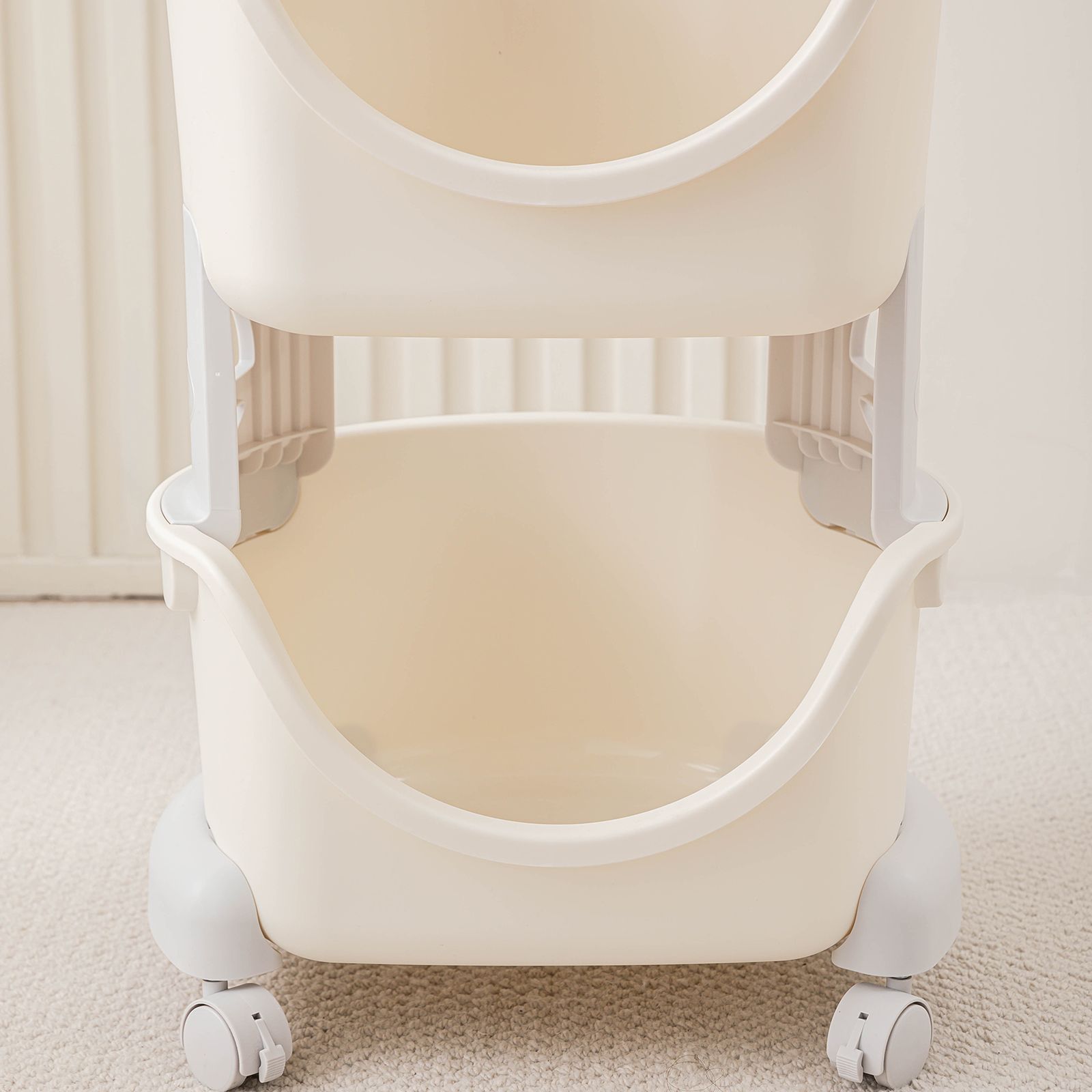 Стеллаж UNIX Kids Cosmo 3 levels Grey на колесиках - фото 16