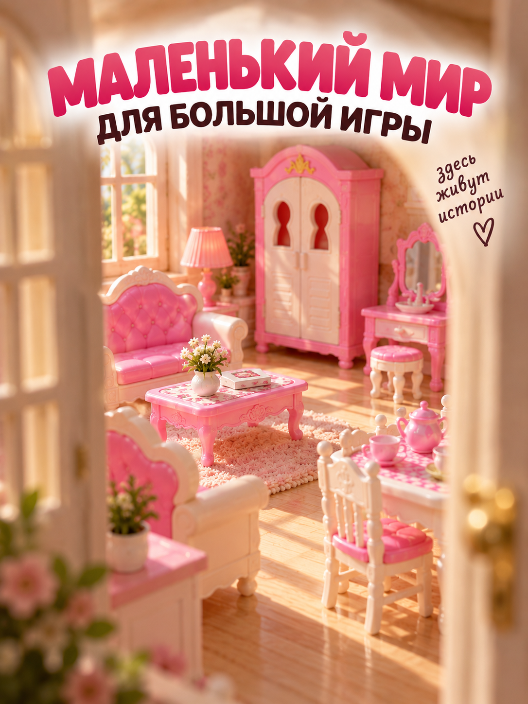 Домик для кукол MiniMinds с мебелью КукольныйДомик - фото 12