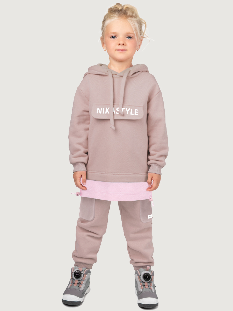Костюм NIKASTYLE 7т20225 какао/пудра - фото 1