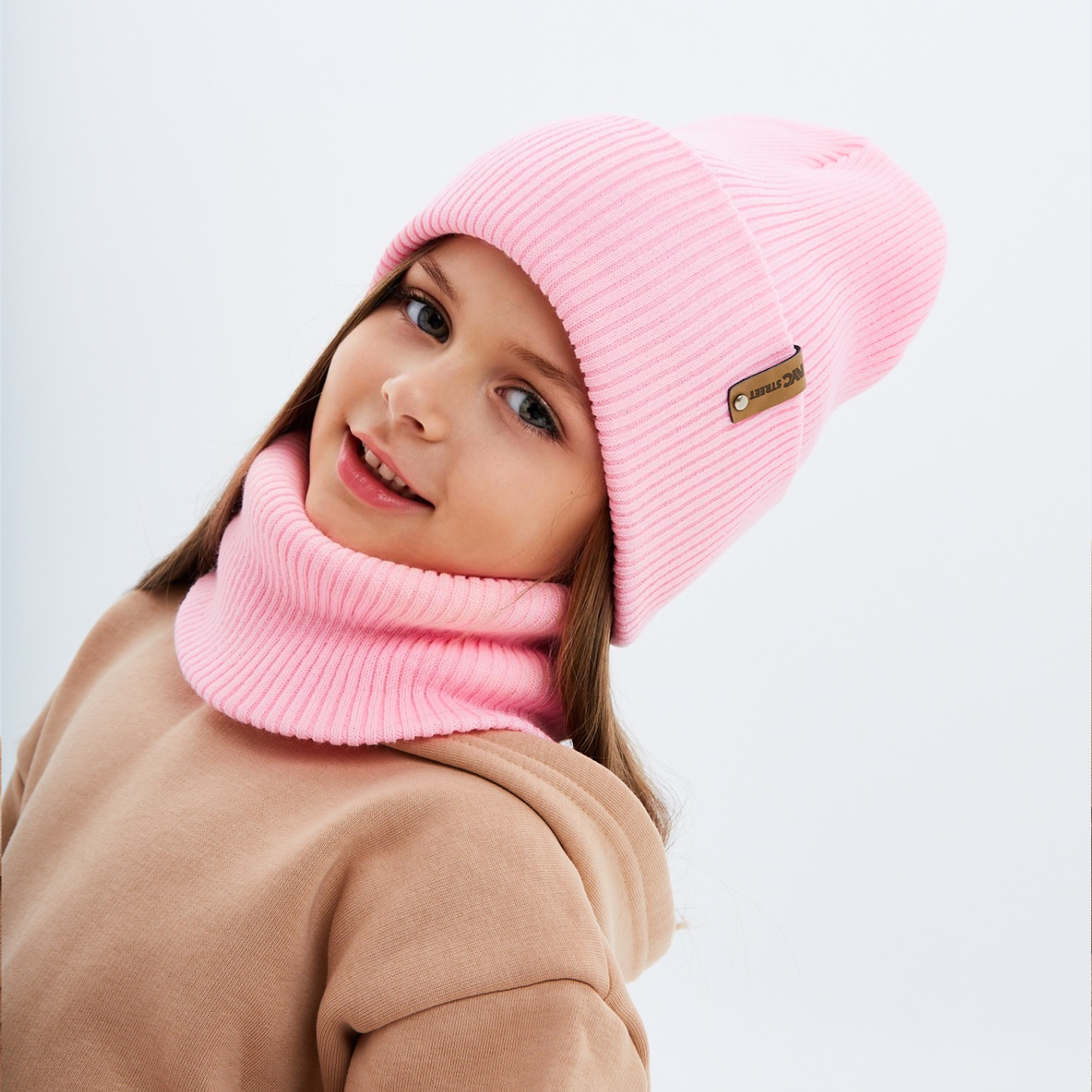 Шапка и снуд KUBRIO KU-H-72-lopataG-Lpink - фото 4
