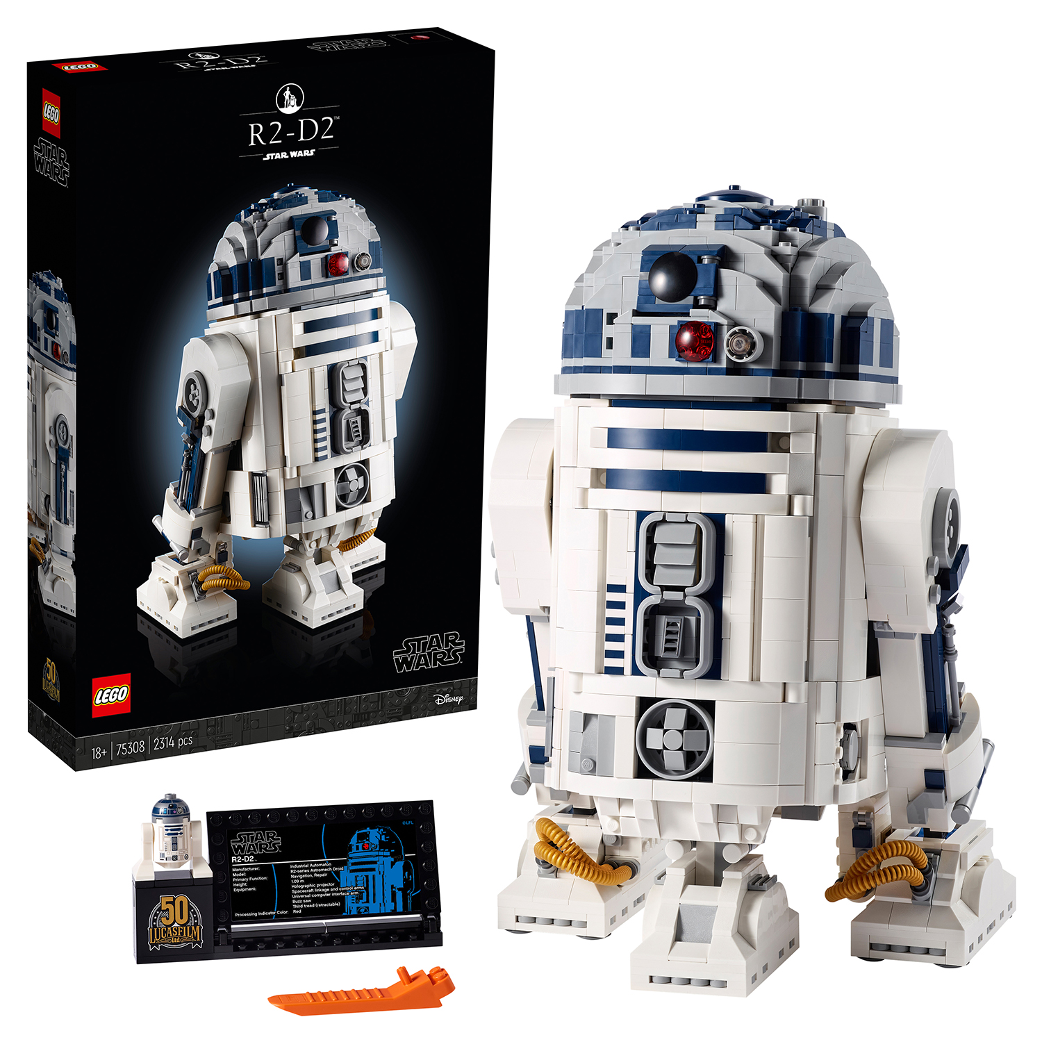Конструктор LEGO Star Wars R2 D2 блочный - фото 1