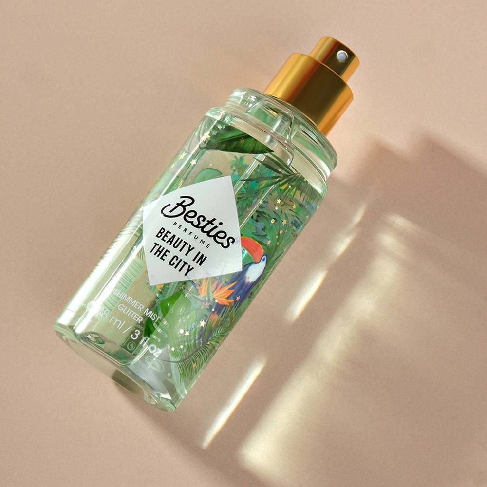 Мист парфюмированный BESTIES Shimmer mist beauty in the city 88 мл - фото 9