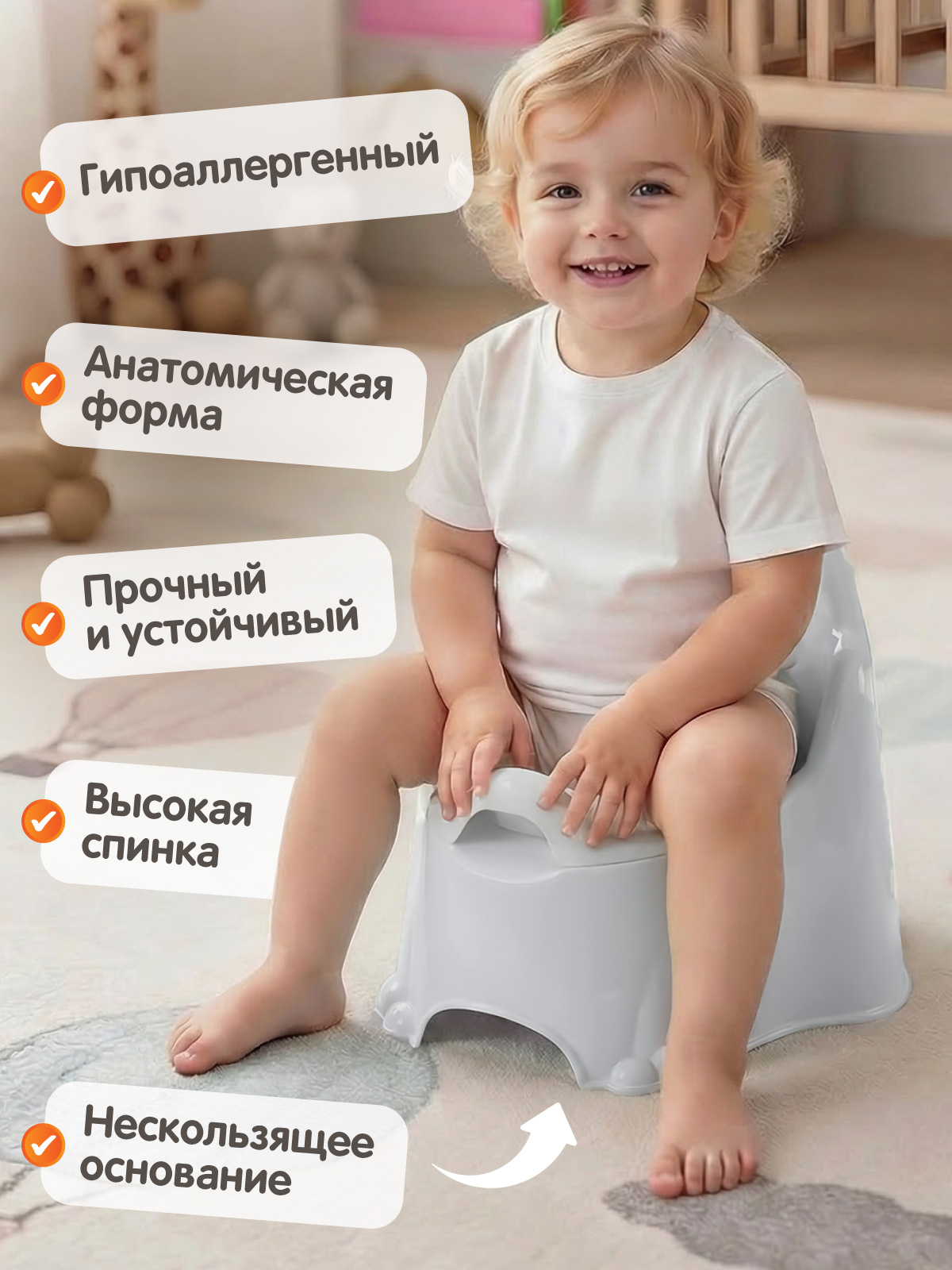 Горшок Компания Друзей серый серый - фото 2