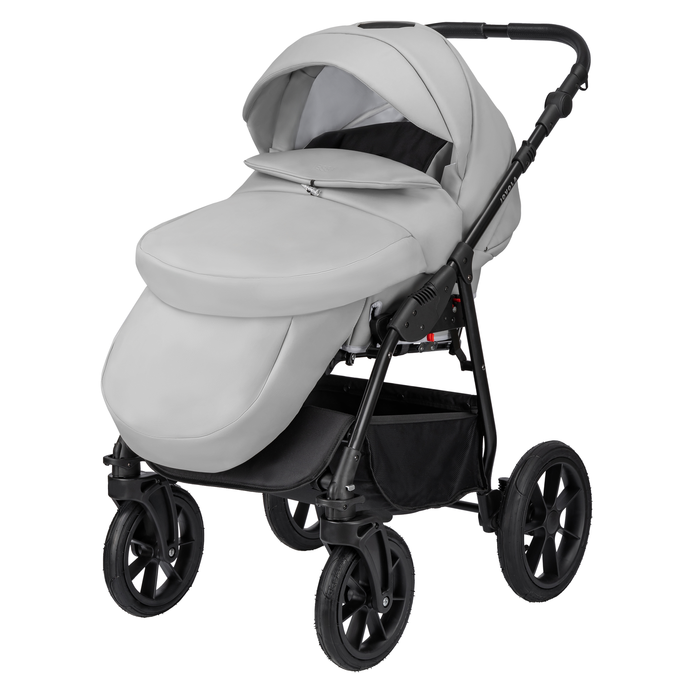 Коляска 2в1 JOVOLA Tessa Eco серый - фото 16