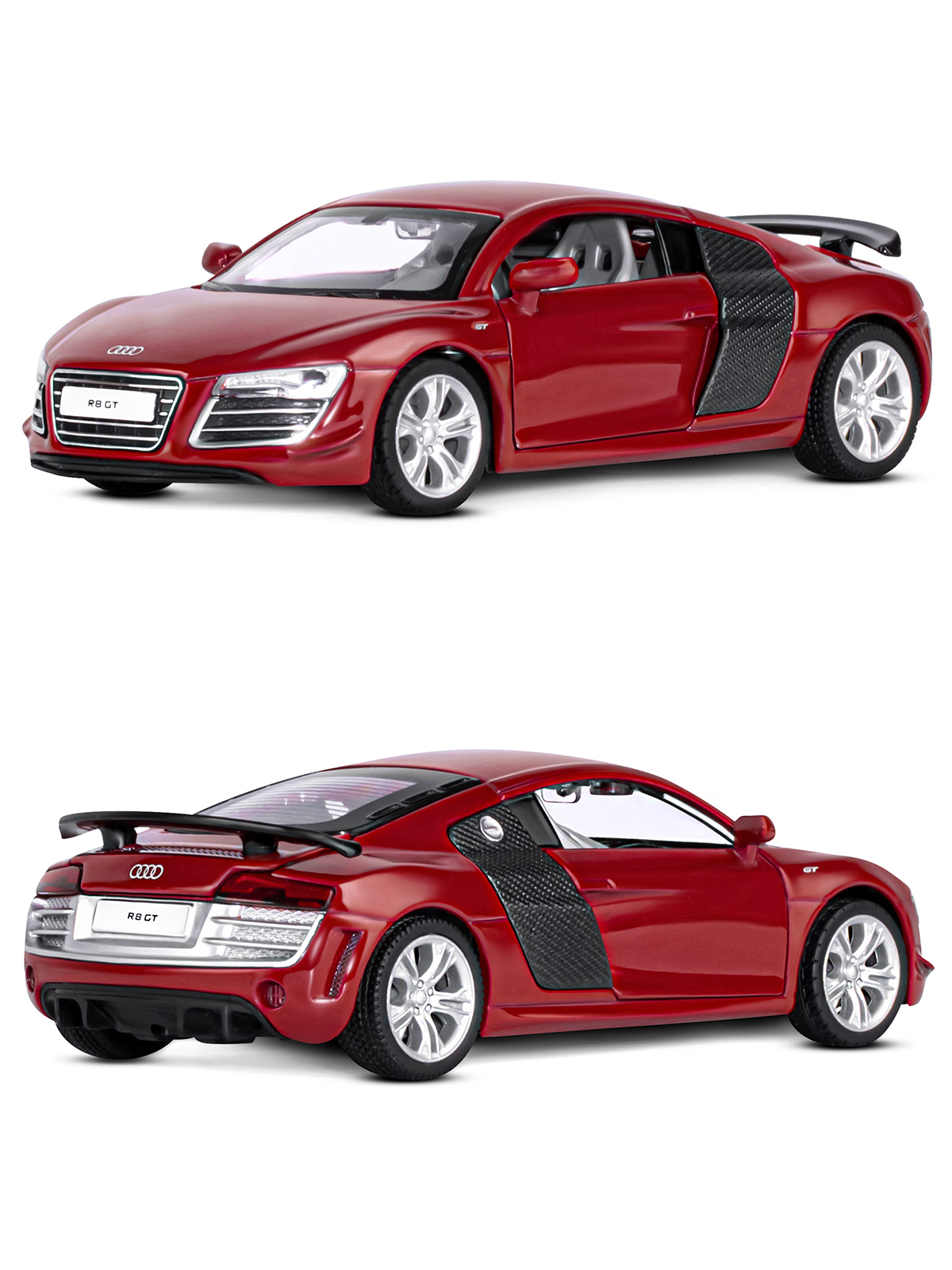 Автомобиль АВТОпанорама Audi R8 GT 1:32 JB1251311 - фото 7