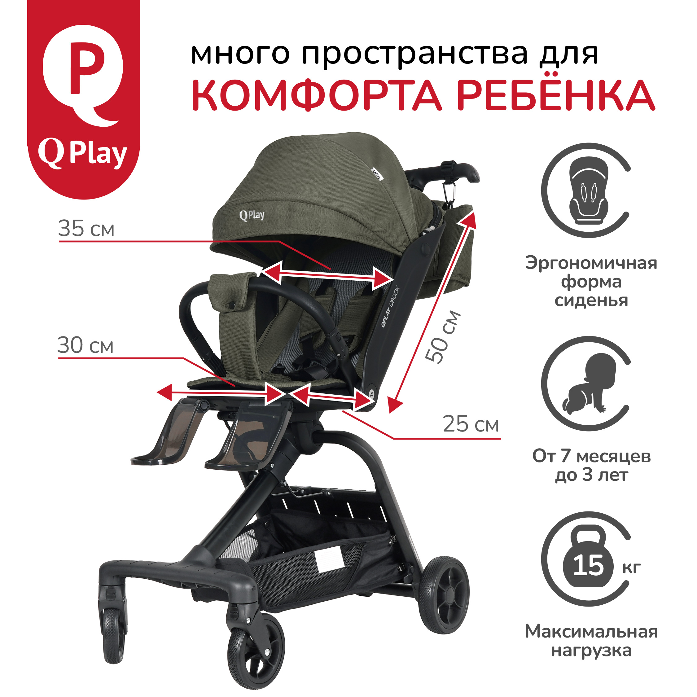 Коляска прогулочная QPLAY Qbook - фото 5