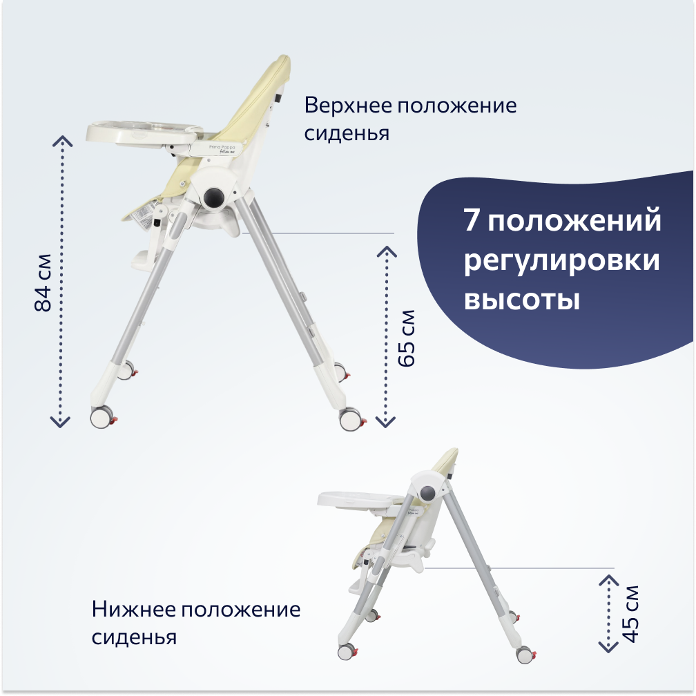 Стульчик для кормления Peg-Perego Prima Pappa Follow Me классический - фото 4