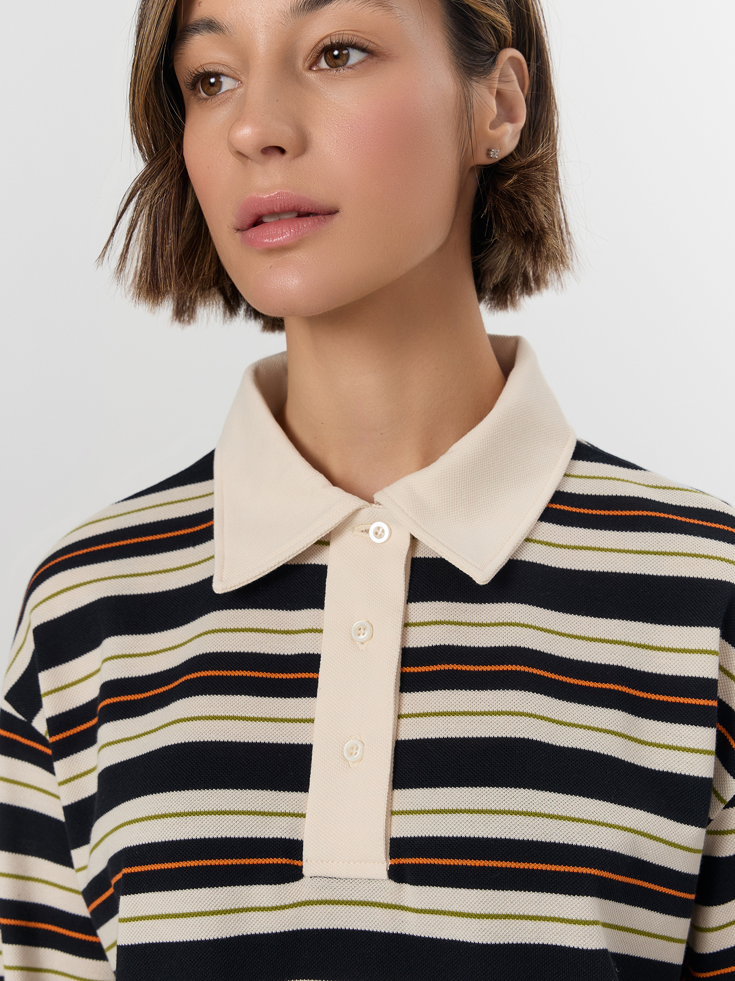 Поло Mark Formelle (Марк Формэль) 122877/молочно -оранжевая полоска - фото 5