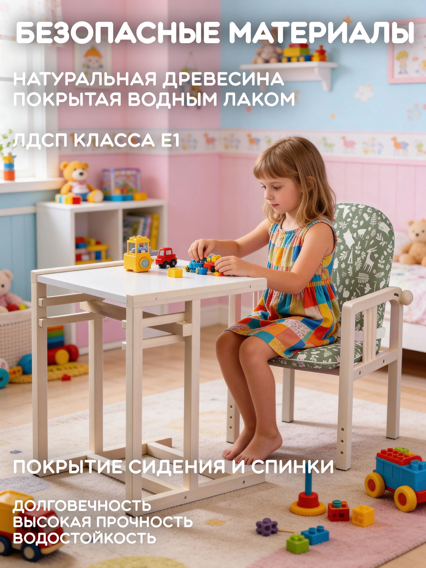 Стульчик для кормления Little Snail Baloo зеленый - фото 3