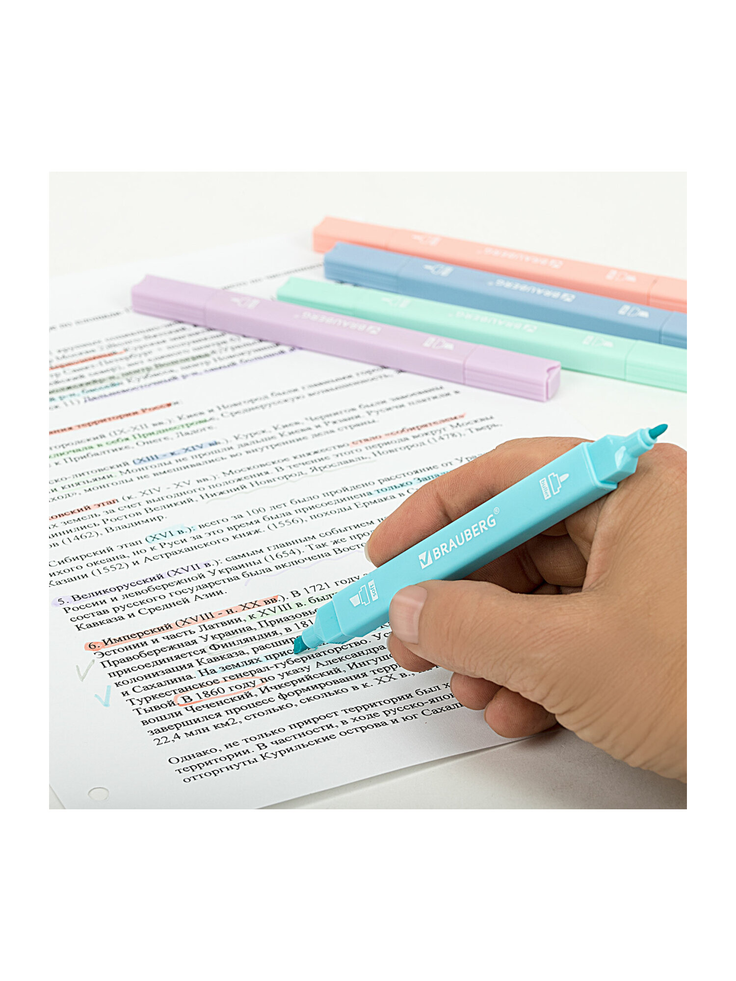 Текстовыделители Brauberg 6 шт. - фото 14