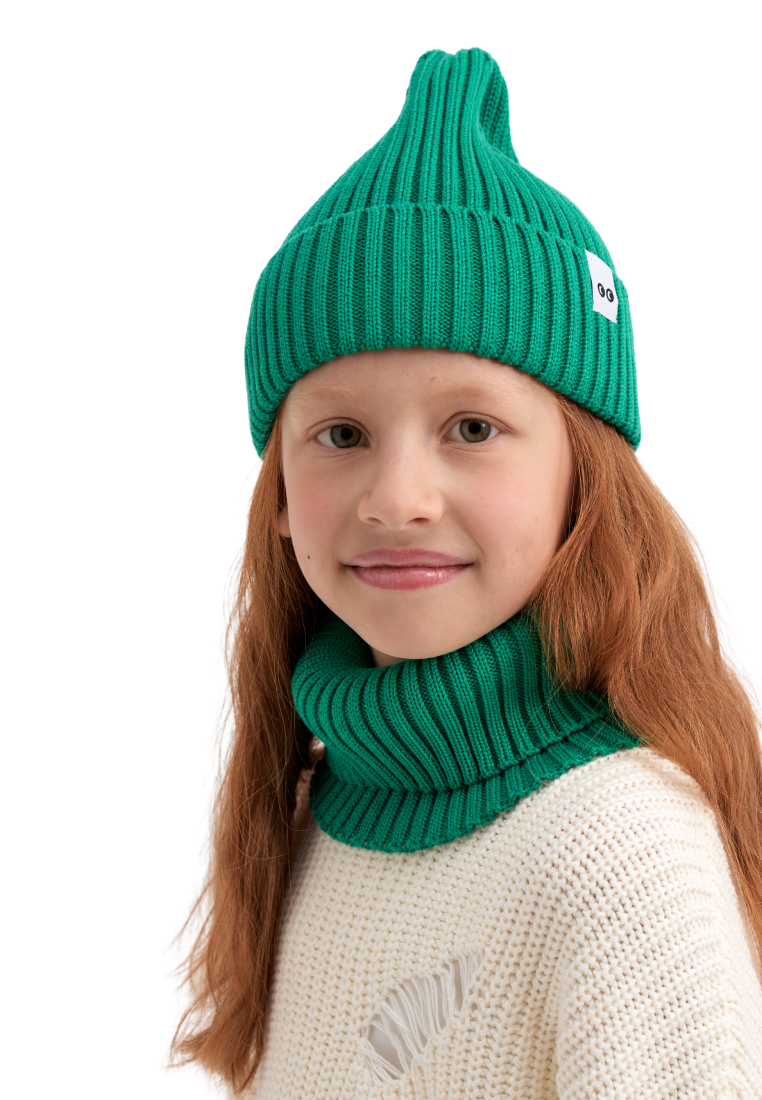 Шапка и снуд wookee Шапка_СнудТемнозеленый - фото 5