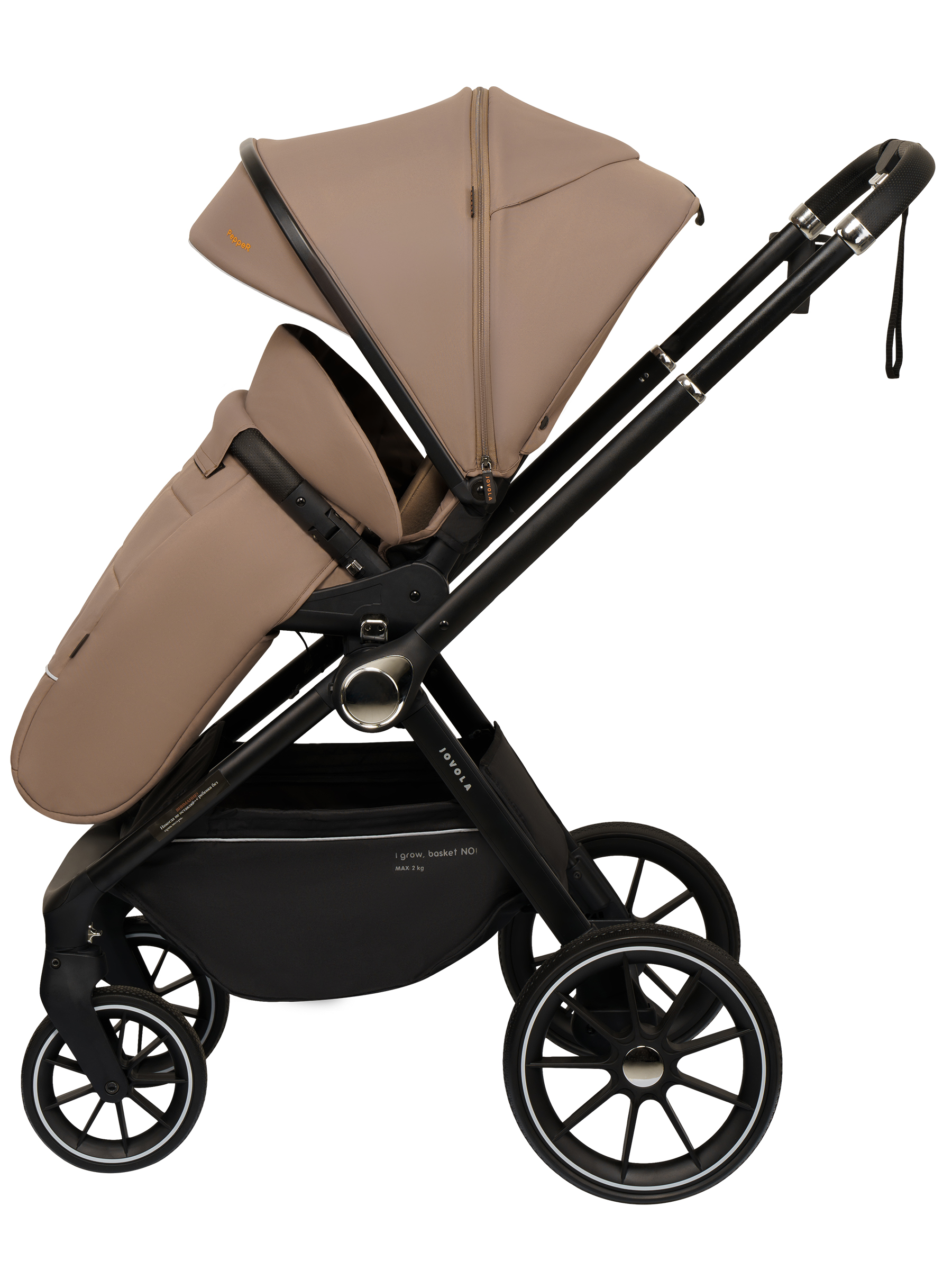 Коляска 2в1 JOVOLA Pepper универсальная коричневый - фото 25