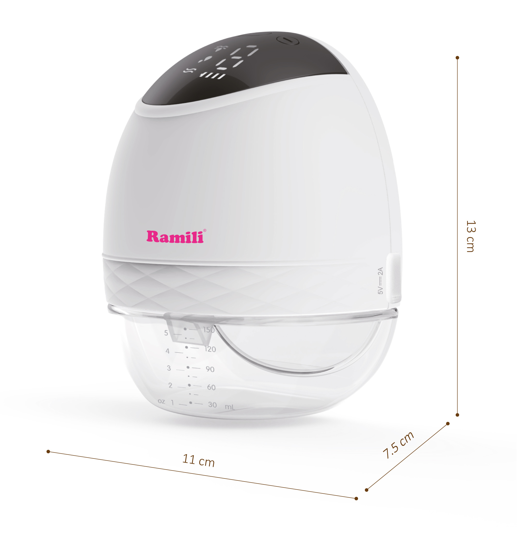 Молокоотсос двухфазный электрический Ramili SE500240ML с бутылочкой - фото 13