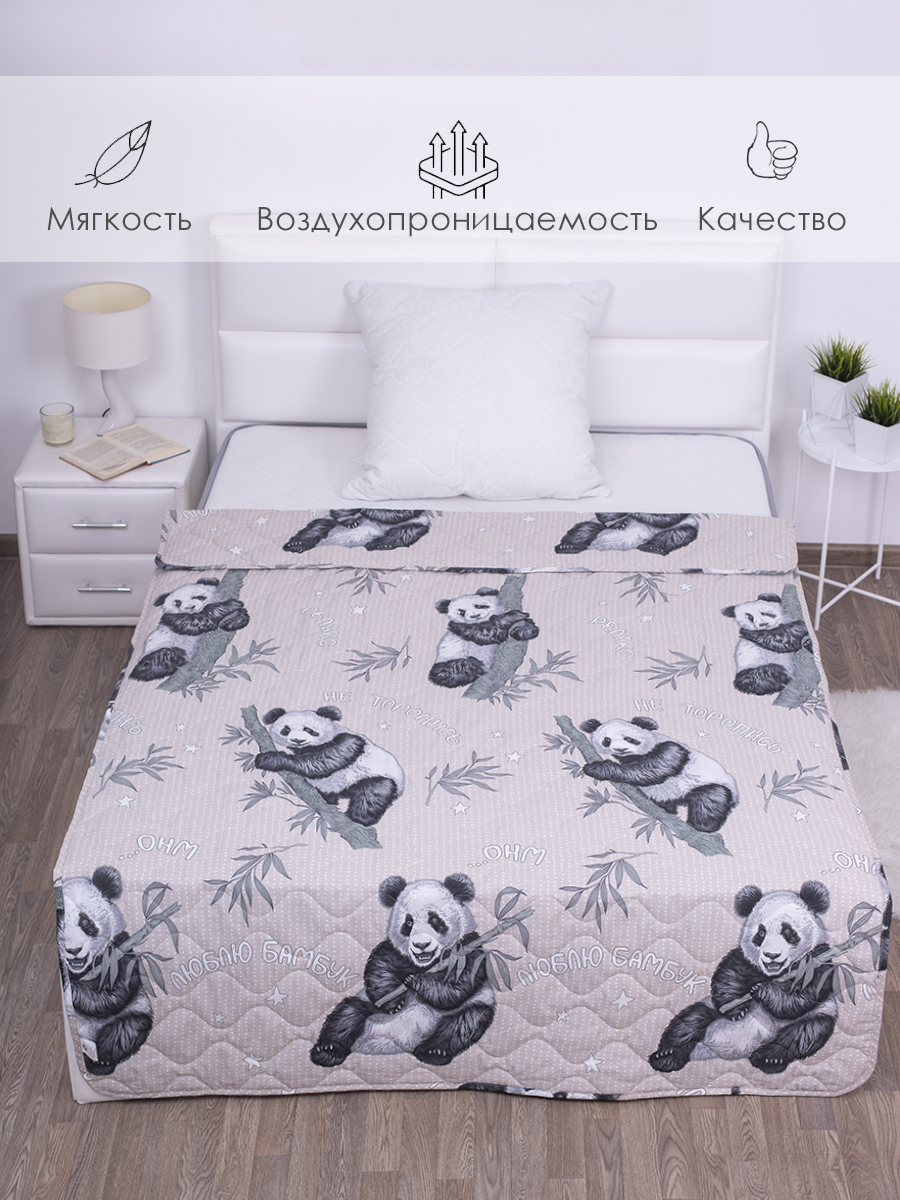 Покрывало MILANIKA Панды 150 x 215 см хлопок - фото 2