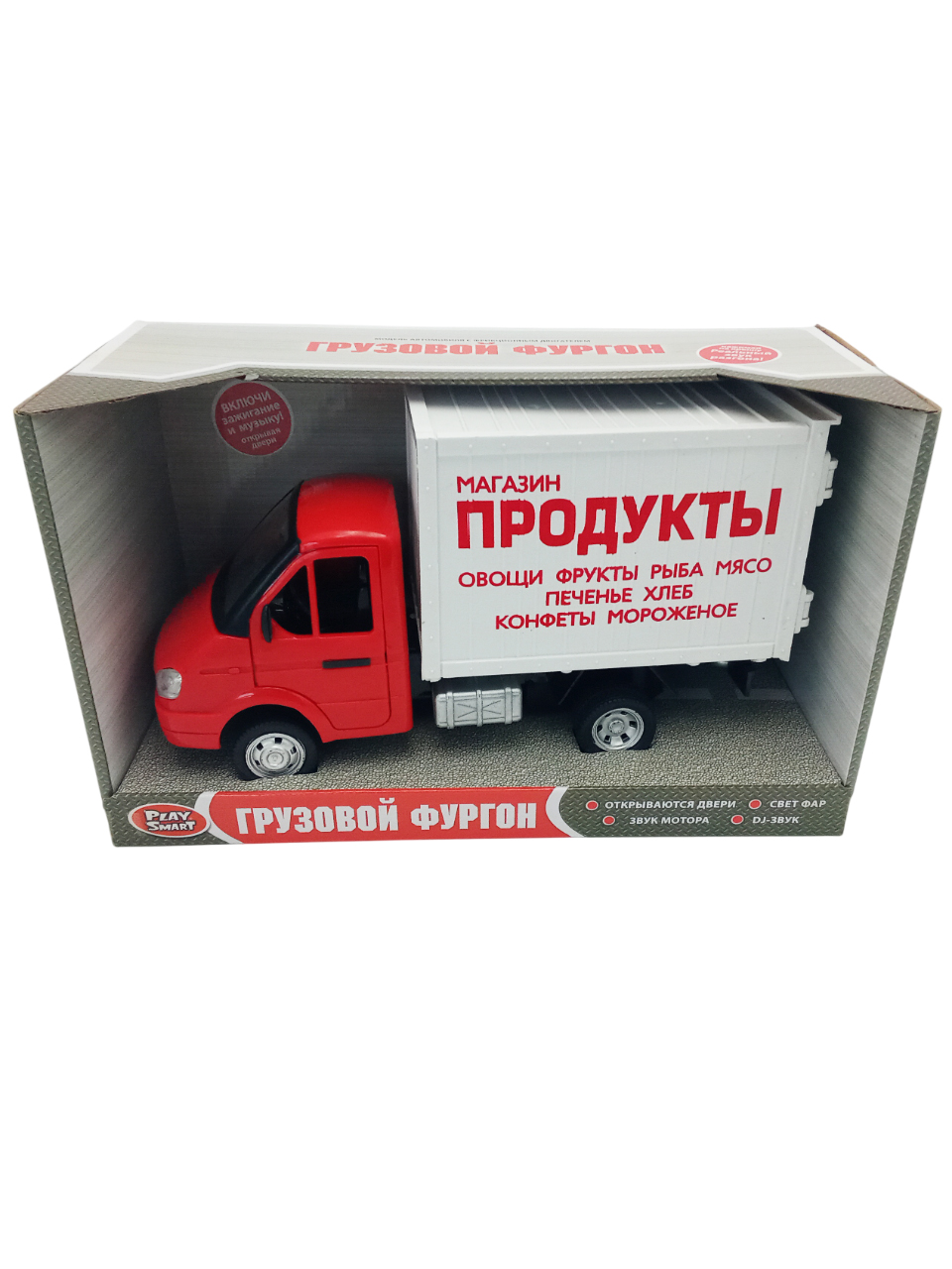 Грузовик Play Smart ГАЗель Продукты со светом и звуком 9077-A - фото 5