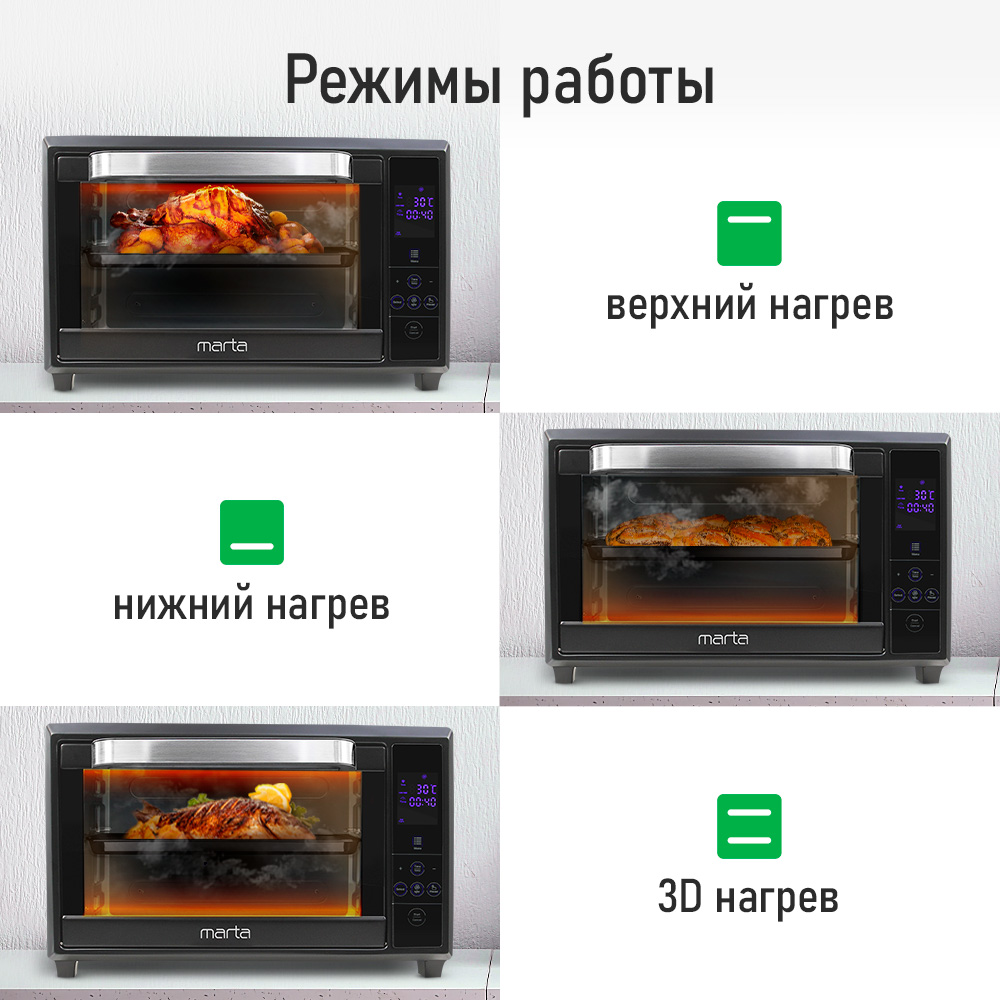 Духовой шкаф MARTA черный жемчуг - фото 6